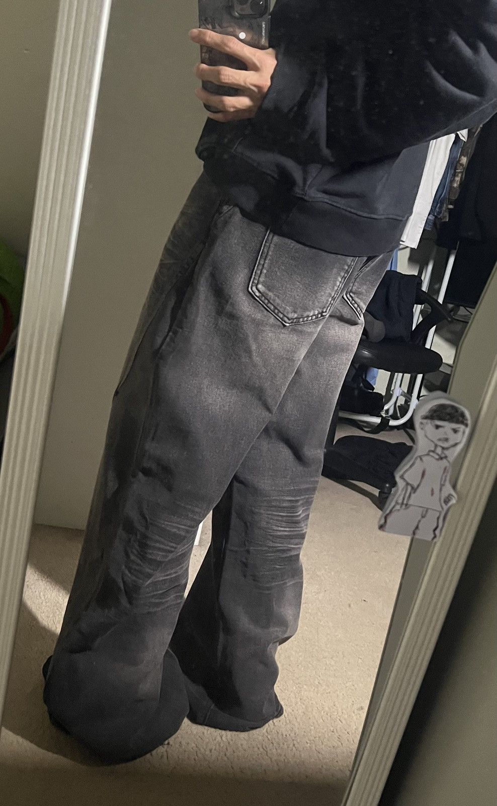 Vintage BAGGY VINTAGE WASHED JEANS Size US 32 / EU 48 - 4 Thumbnail