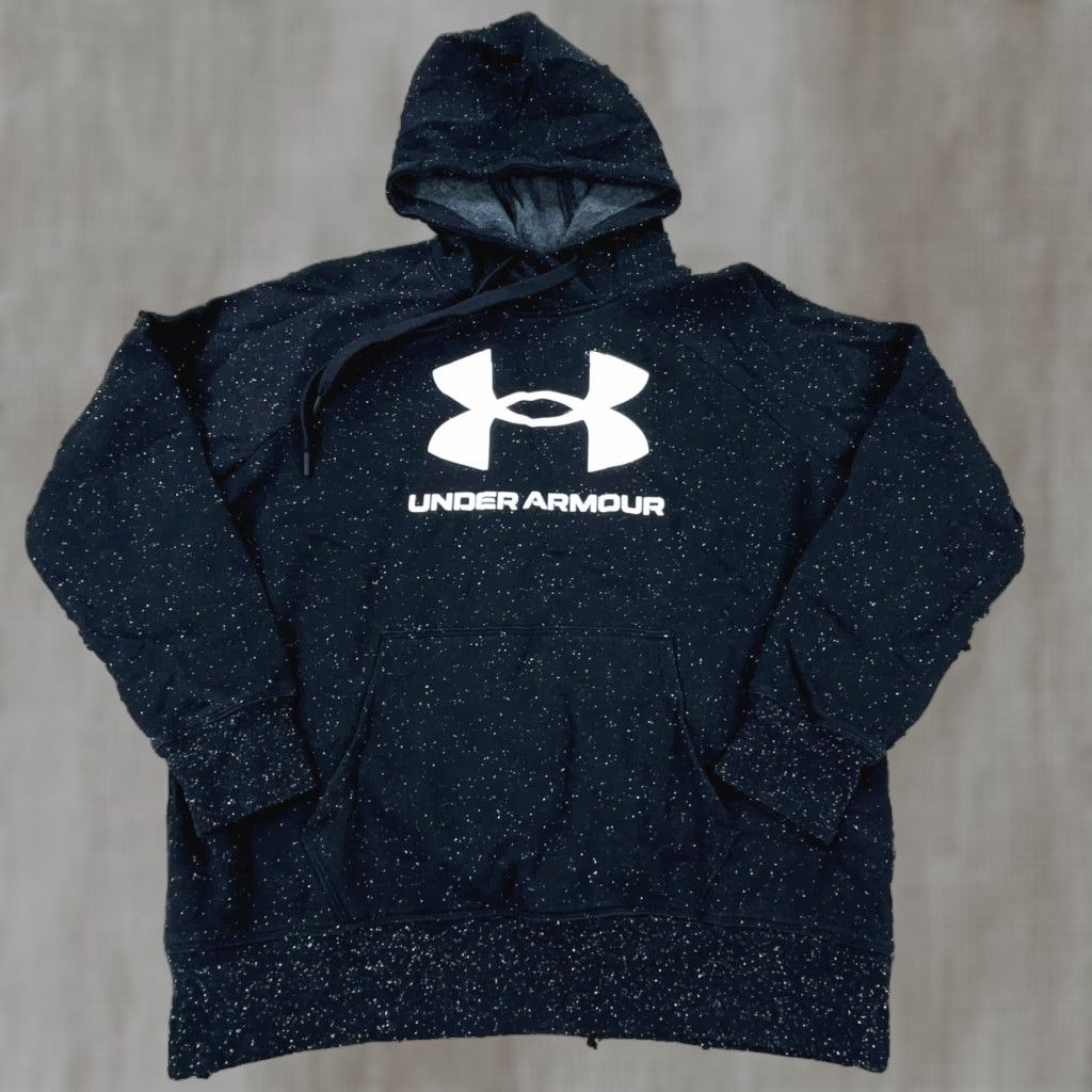 Under Armour Under Armour Hoodie Men Medium Black White Sweatshirt Sweater Spotted Big Logo Size US M / EU 48-50 / 2 - 1 Thumbnail