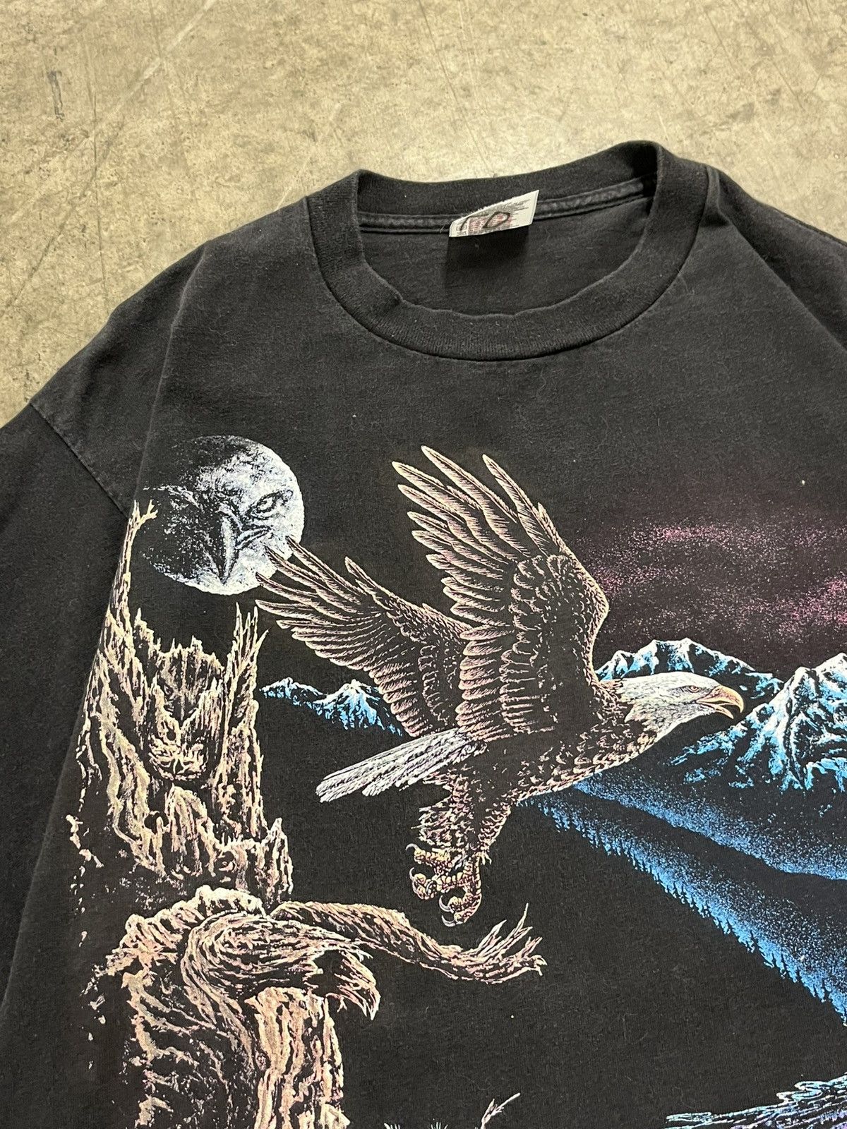 Vintage Vintage nature tee shirt faded single stitch 90s eagles Size US L / EU 52-54 / 3 - 4 Thumbnail