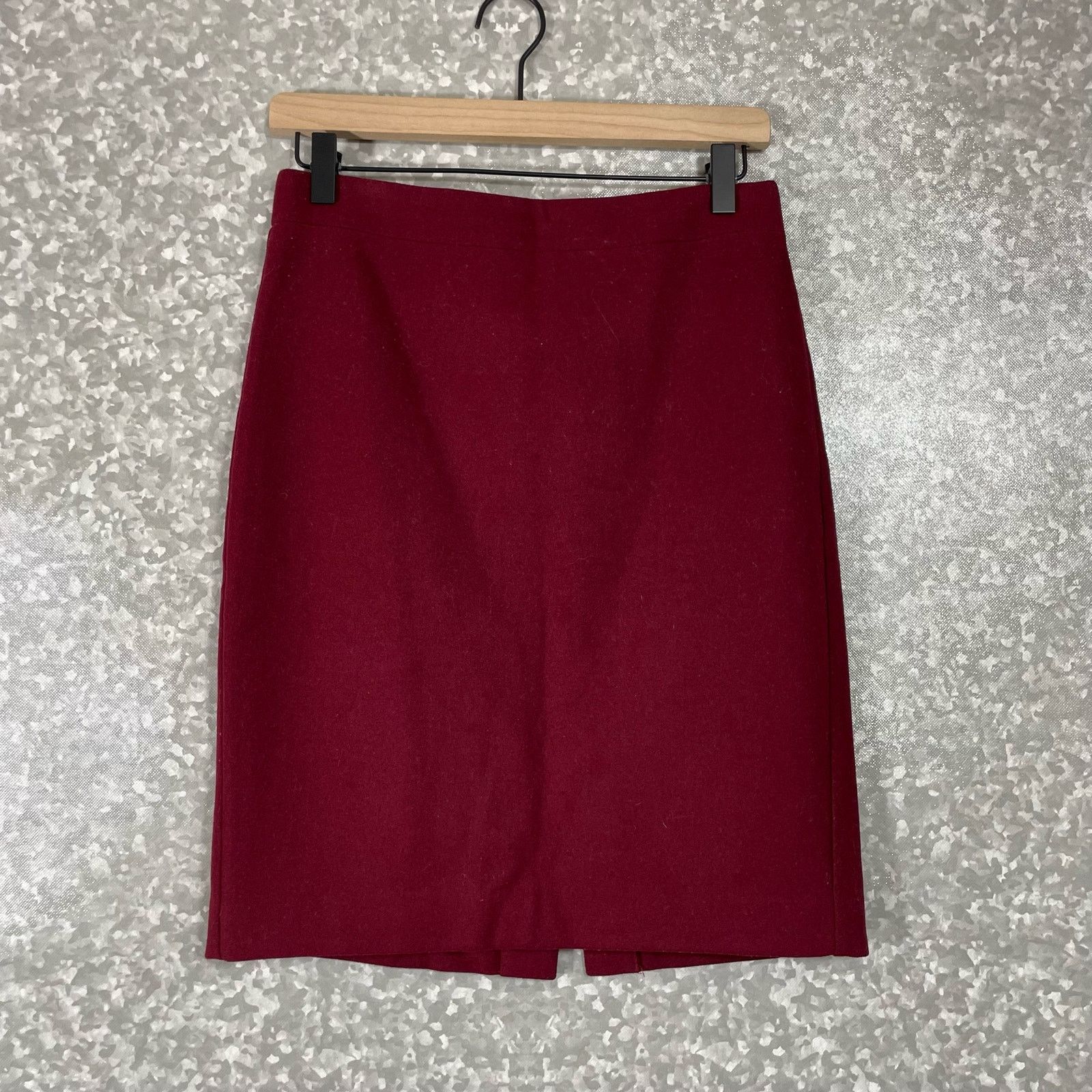 J.Crew J Crew Women’s Burgundy Wool Blend Preppy Pencil Skirt - 2 Size 26" / US 2 / IT 38 - 1 Thumbnail