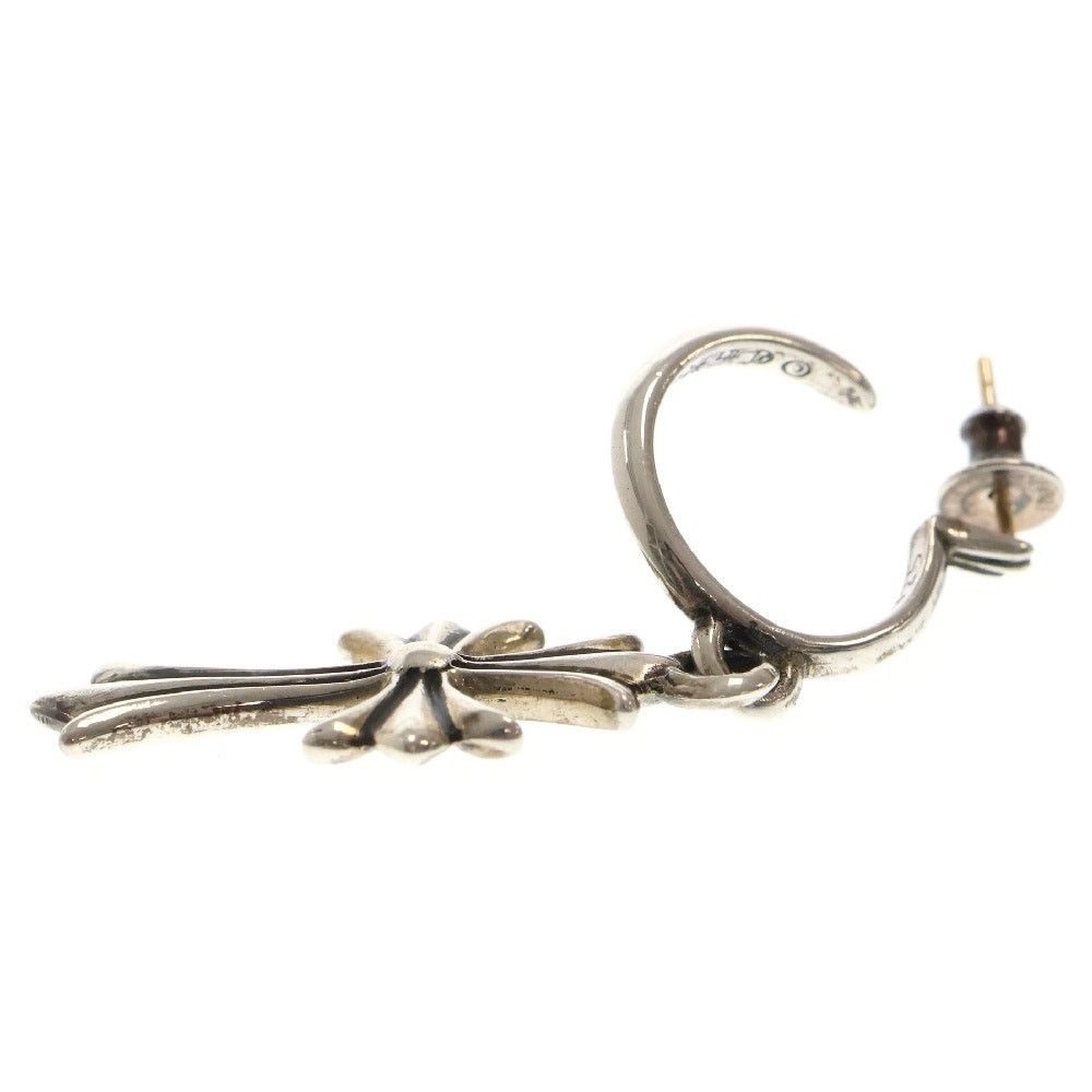 Chrome Hearts Chrome Hearts Tiny CH Cross Silver Hoop Earring Size ONE SIZE - 3 Thumbnail