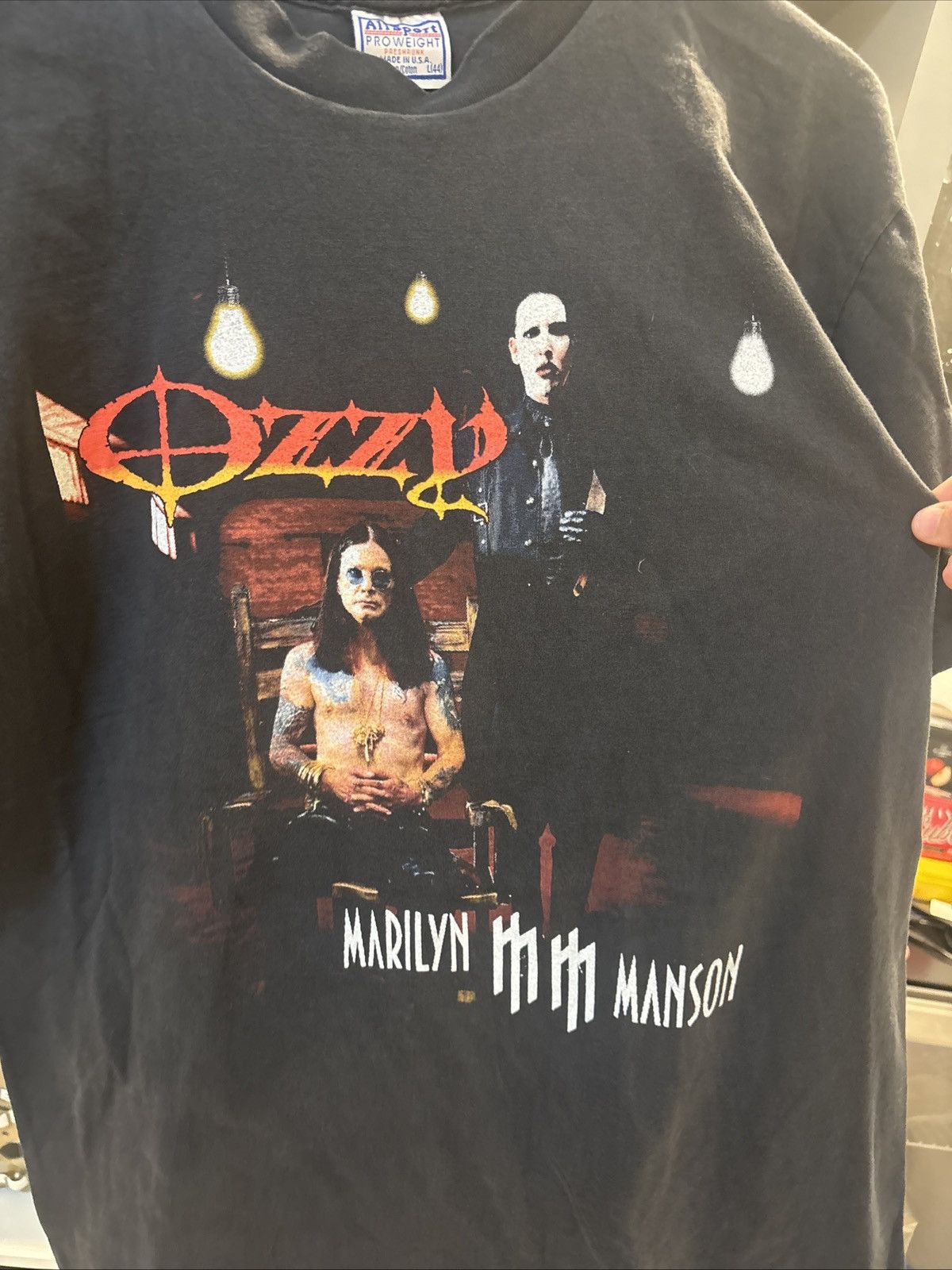 All Sport *RARE* Vintage 2003 BOOT Ozzfest Ozzy Marilyn Manson AOP Tee Size US L / EU 52-54 / 3 - 2 Thumbnail