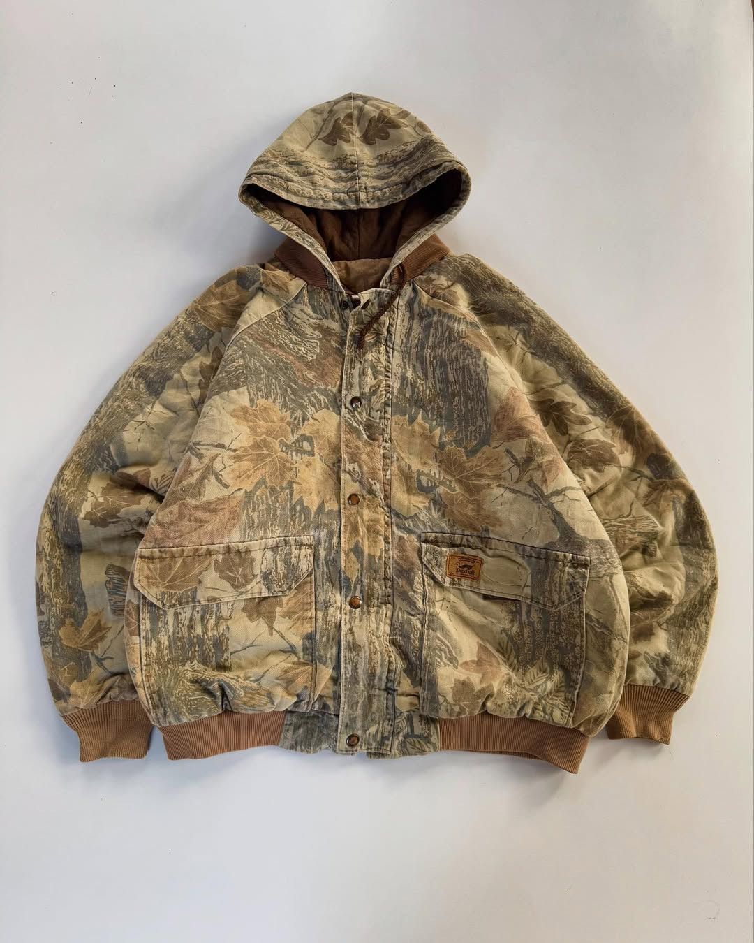 Mossy Oaks × Vintage Vintage RealTree DUXBAK Camp Hooded Jacket Size US XL / EU 56 / 4 - 1 Thumbnail