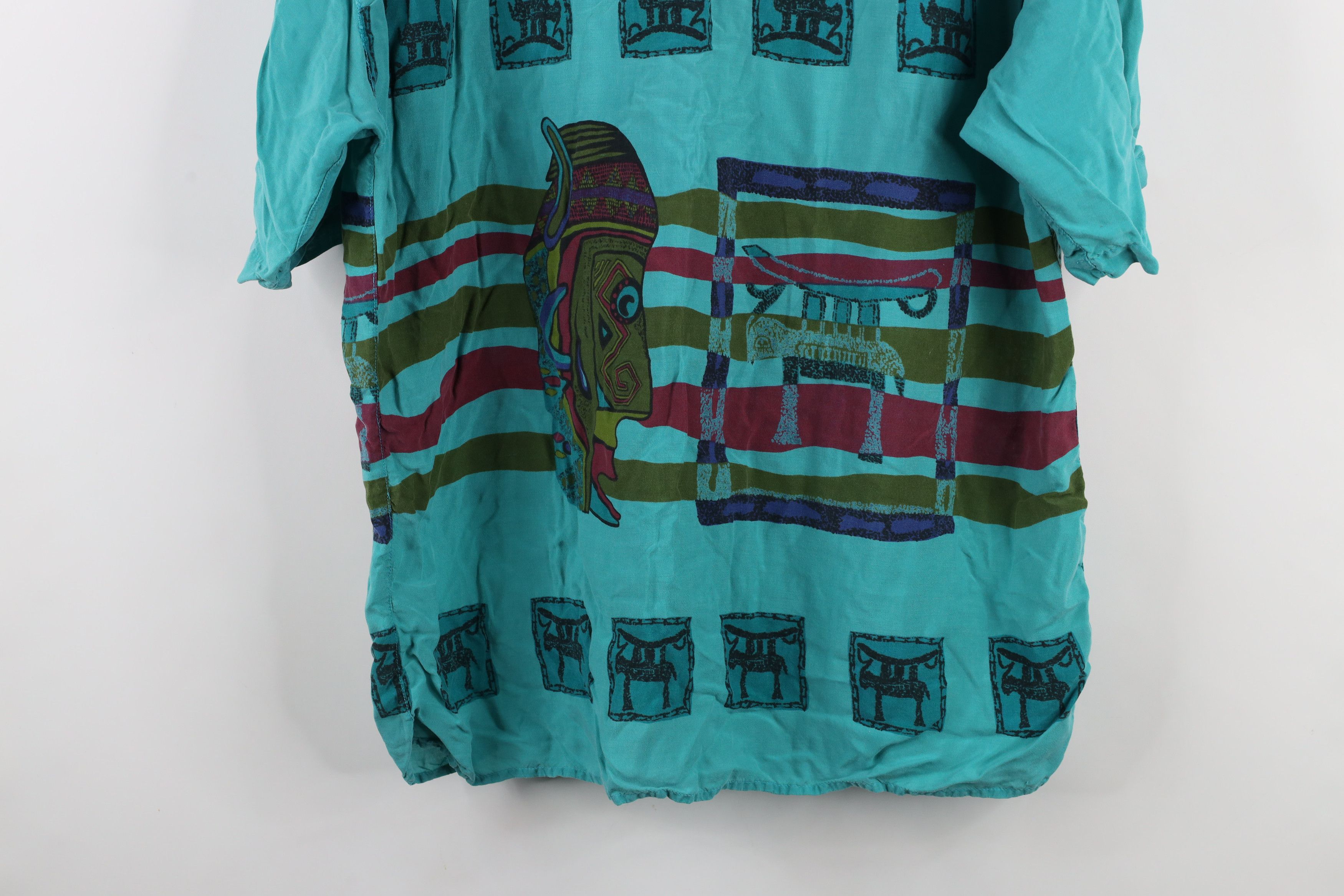 Vintage Vintage 90s Streetwear Collar Tribal Cave Art Button Shirt Size US M / EU 48-50 / 2 - 15 Thumbnail