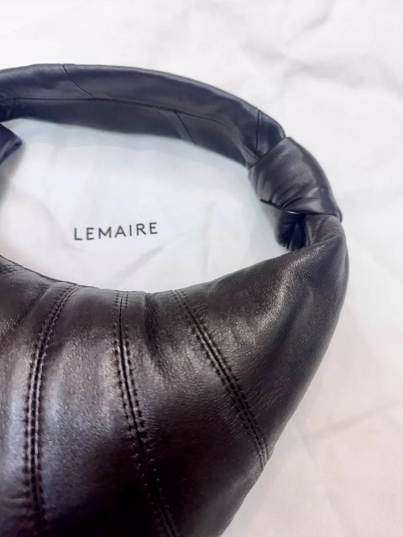 Lemaire Lemaire 25ss new hobo deep chocolate cowhorn bag Size ONE SIZE - 3 Thumbnail