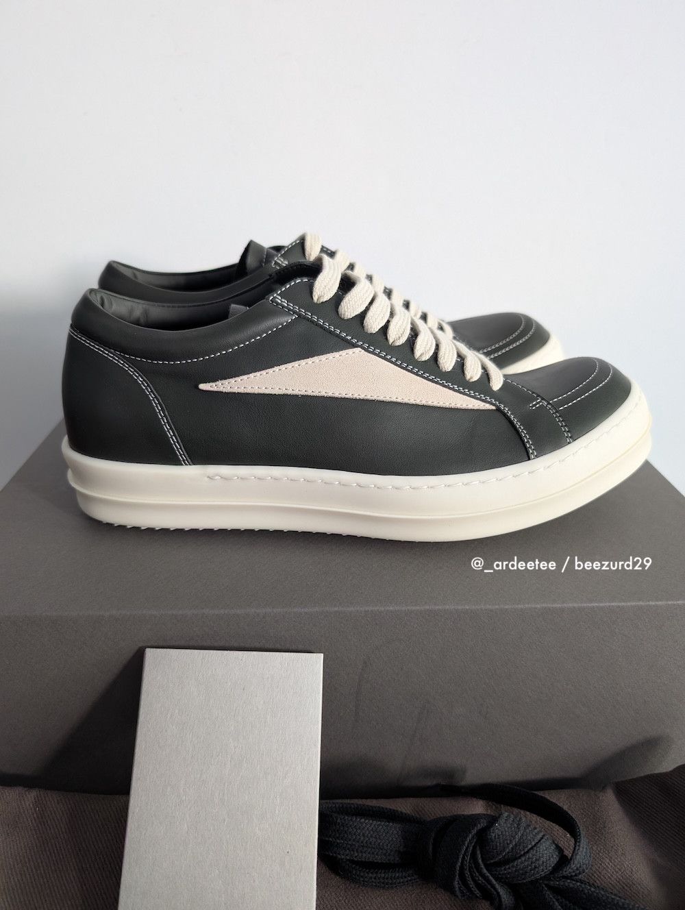 Rick Owens *NEW* NUBUCK LEATHER VINTAGE SNEAKERS VANS 41 Size US 8 / EU 41 - 4 Thumbnail