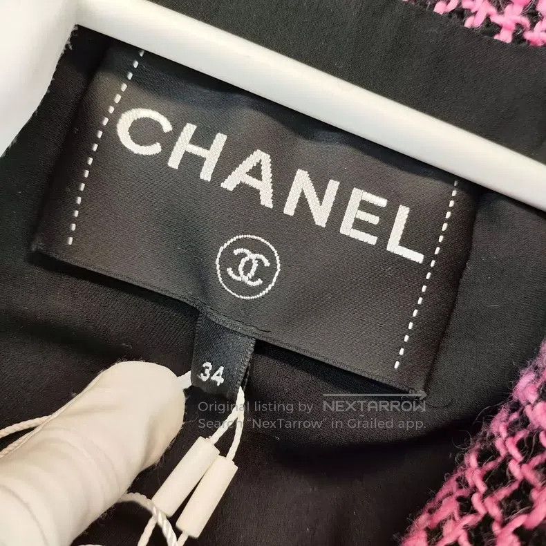 Chanel Chanel Teddy bear black and pink lamb's wool coat Size XXS / US 00 / IT 34 - 4 Thumbnail