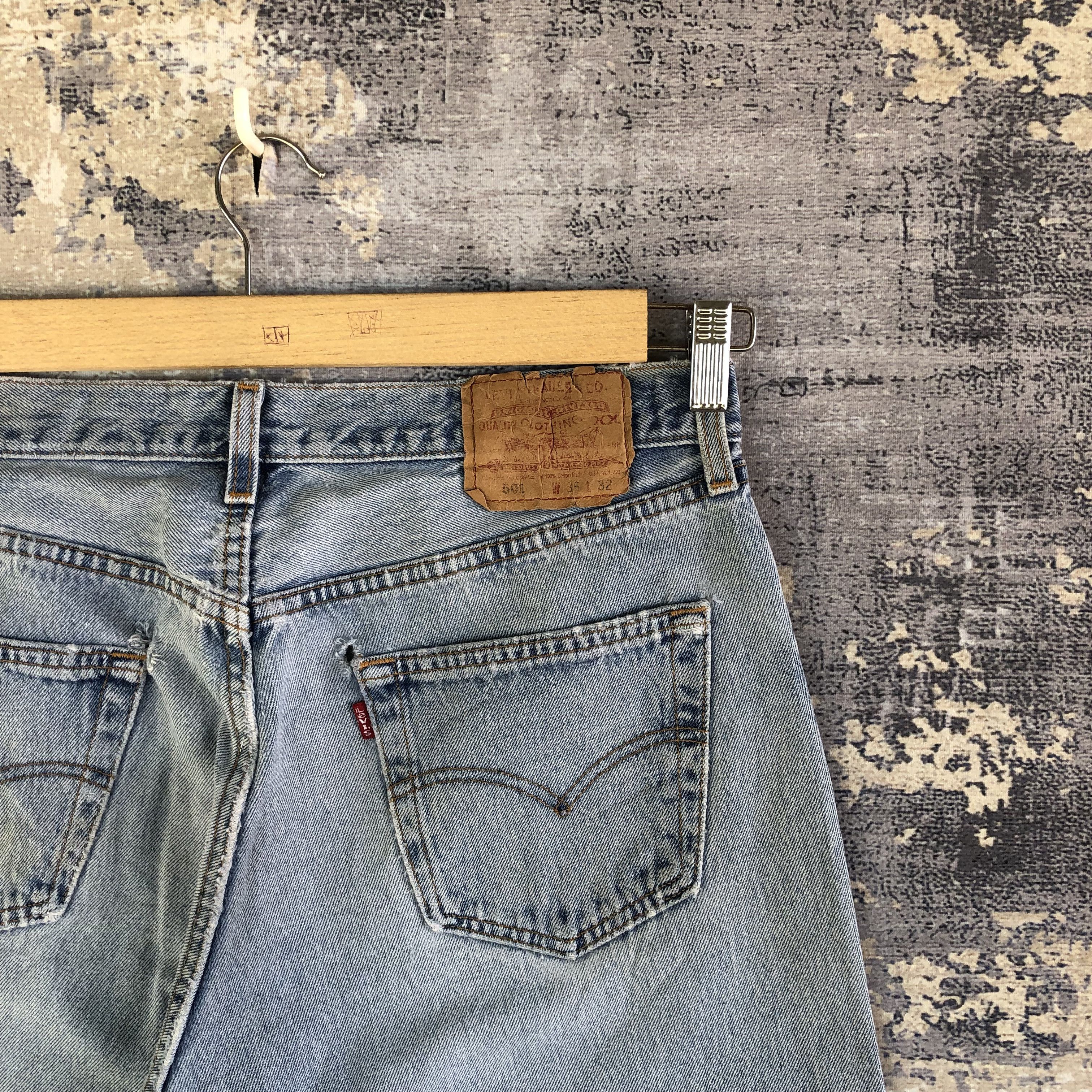 Levi's Vintage Levis 501 Sun Faded Jeans Levi's Stonewash Denim Size US 34 / EU 50 - 5 Thumbnail