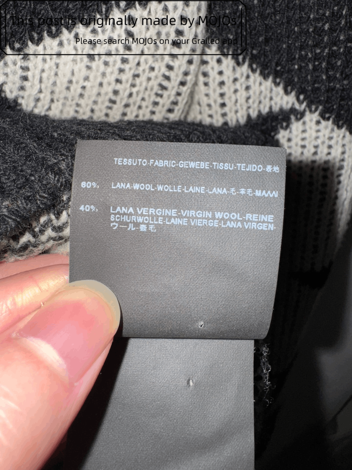 Saint Laurent Paris Sz M Saint Laurent Paris 15AW Triangle Knitwear mojos436 Size US M / EU 48-50 / 2 - 7 Thumbnail