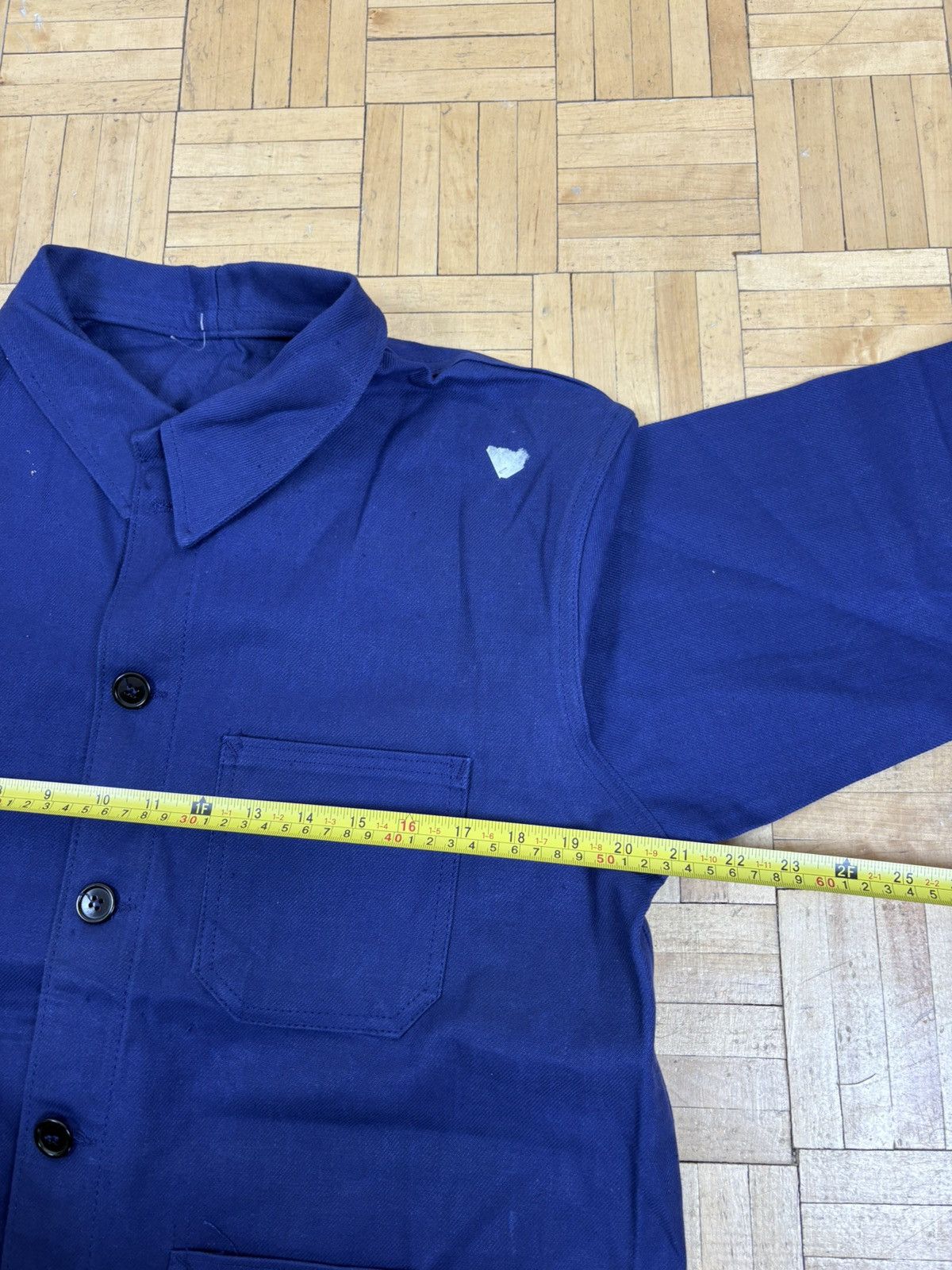 Le Laboureur Vintage 60s/70s unbranded French chore coat dark blue Size US M / EU 48-50 / 2 - 6 Thumbnail