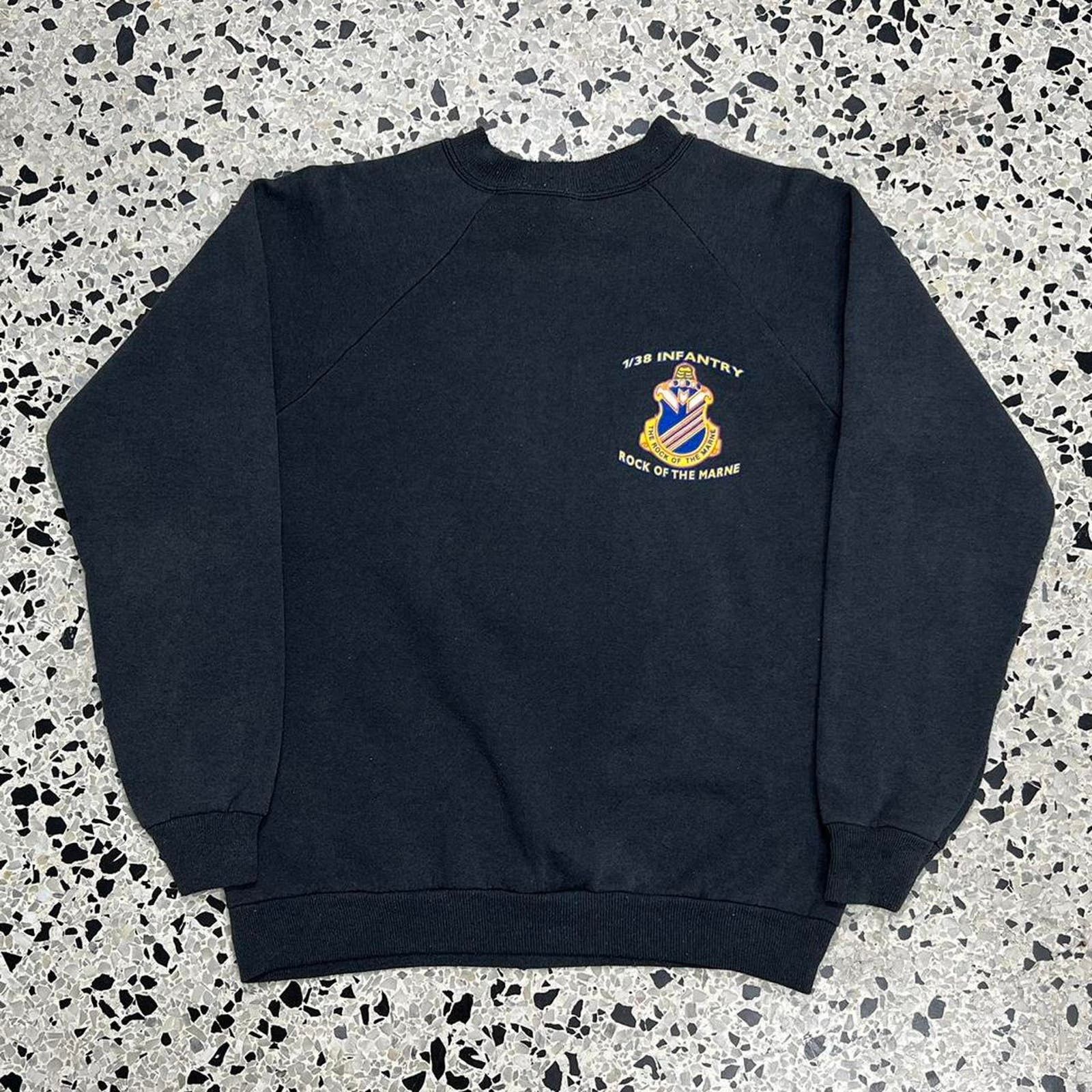 Japanese Brand × Vintage VINTAGE 90S DELTA DEATH DEALERS RAGLAN CREWNECK SWEATSHIRT Size US M / EU 48-50 / 2 - 2 Thumbnail