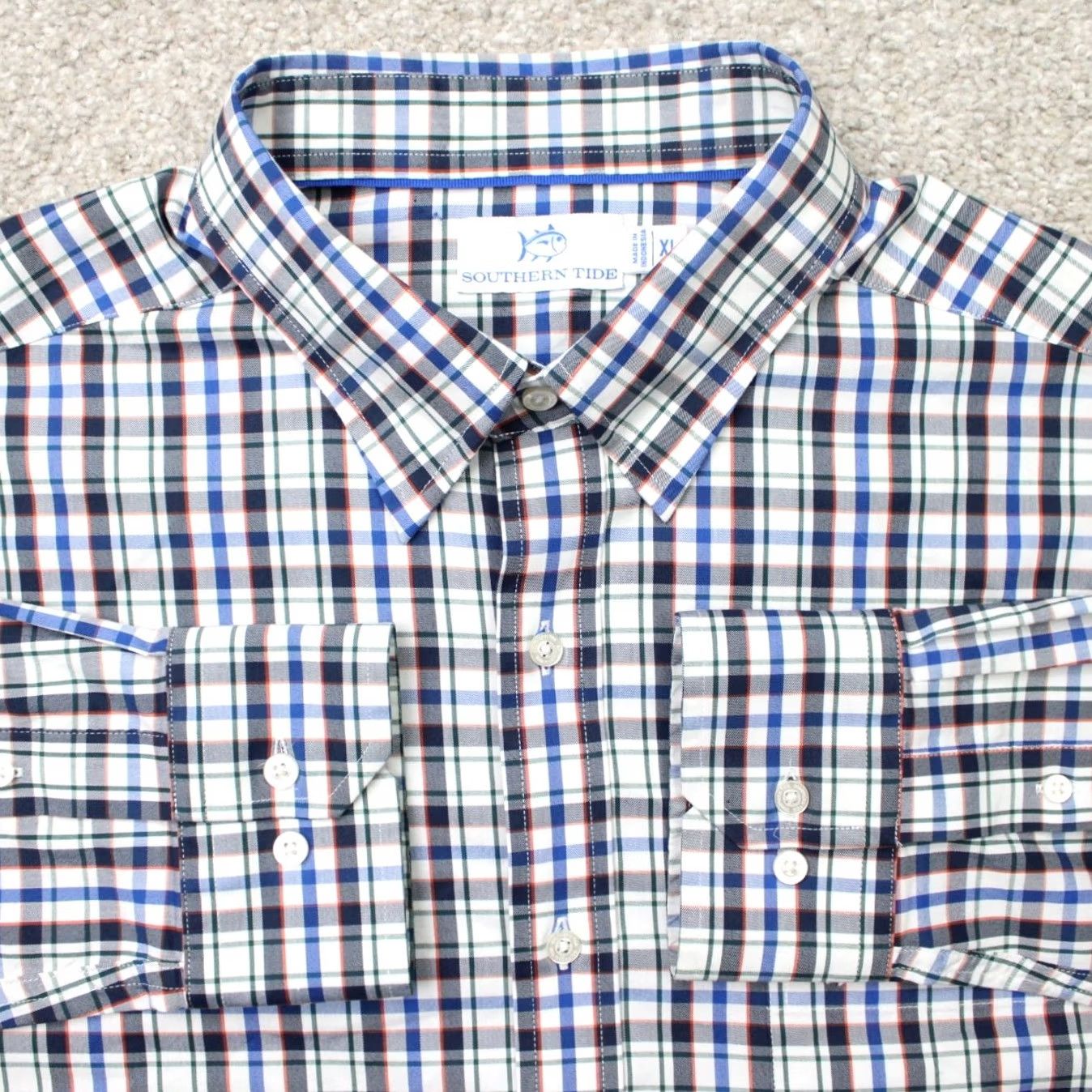 Southern Tide Southern Tide Shirt Men XL Plaid Charleston Button-Up Long Sleeve Multicolor Size US XL / EU 56 / 4 - 2 Thumbnail