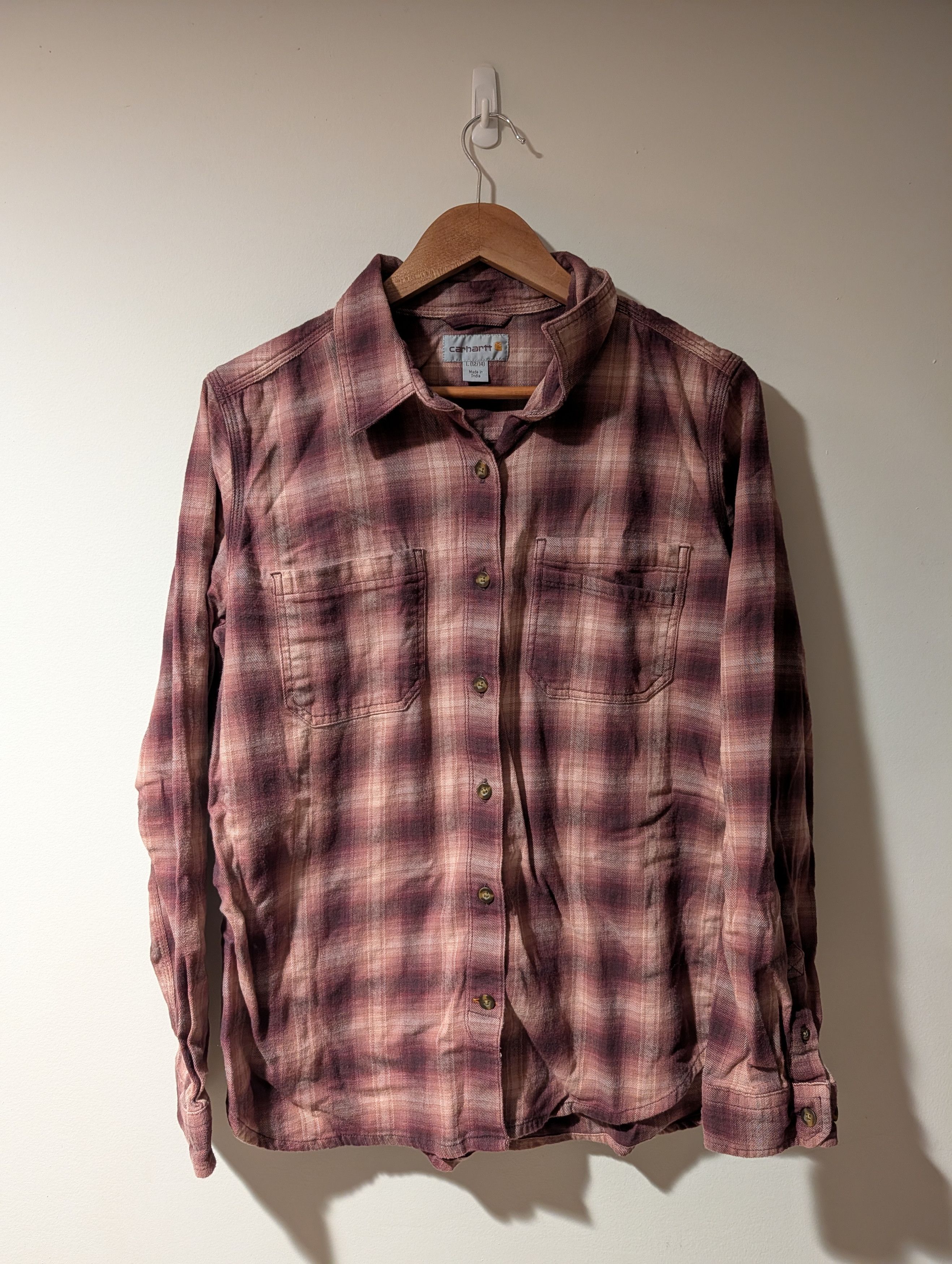 Carhartt Vintage Y2K Carhartt 103226 P02 Womans Large Flannel Shirt Size L / US 10 / IT 46 - 1 Thumbnail