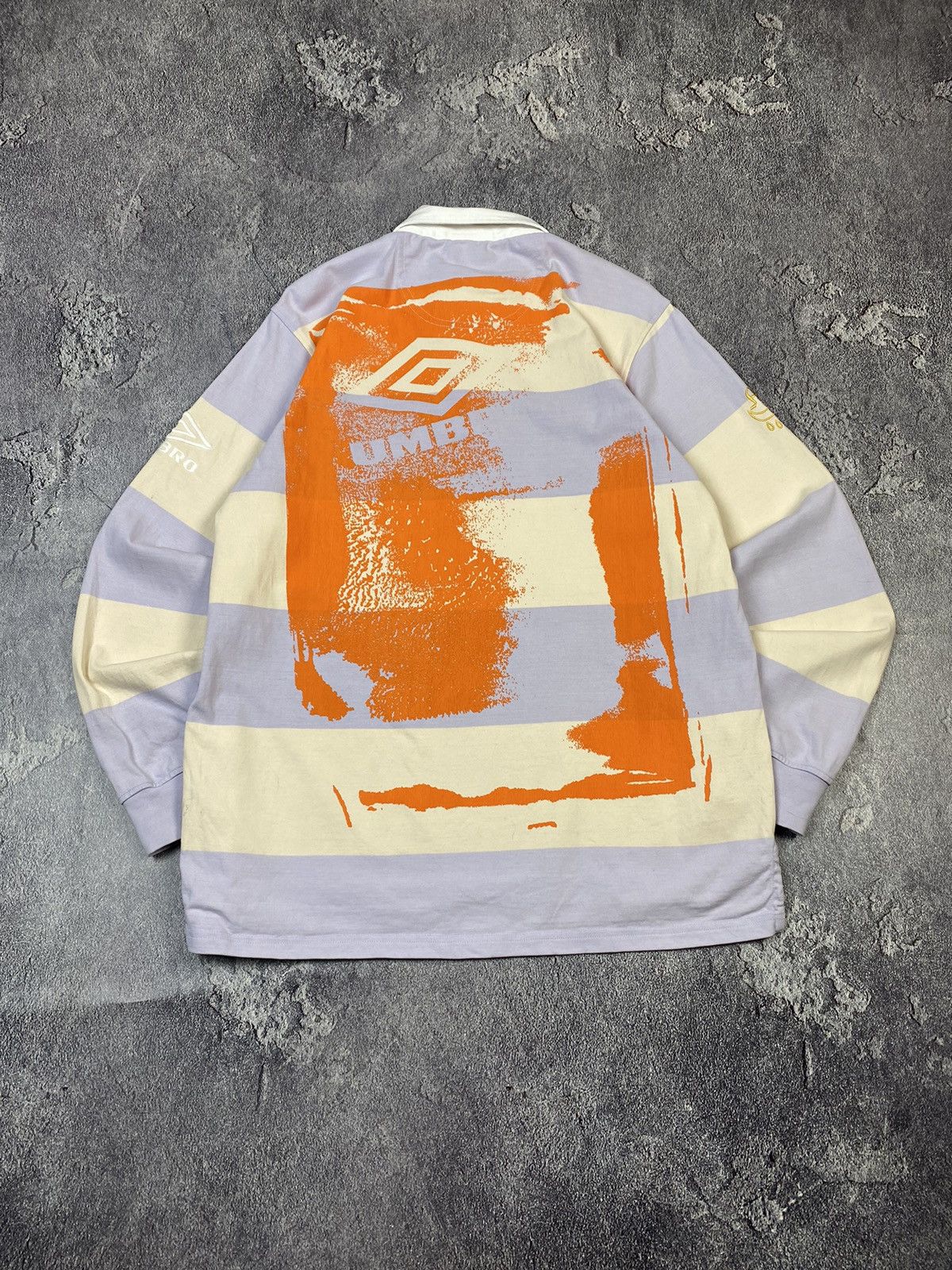 Aries Aries x Umbro Stripe Rugby Shirt Size M Y2K Size US M / EU 48-50 / 2 - 8 Thumbnail