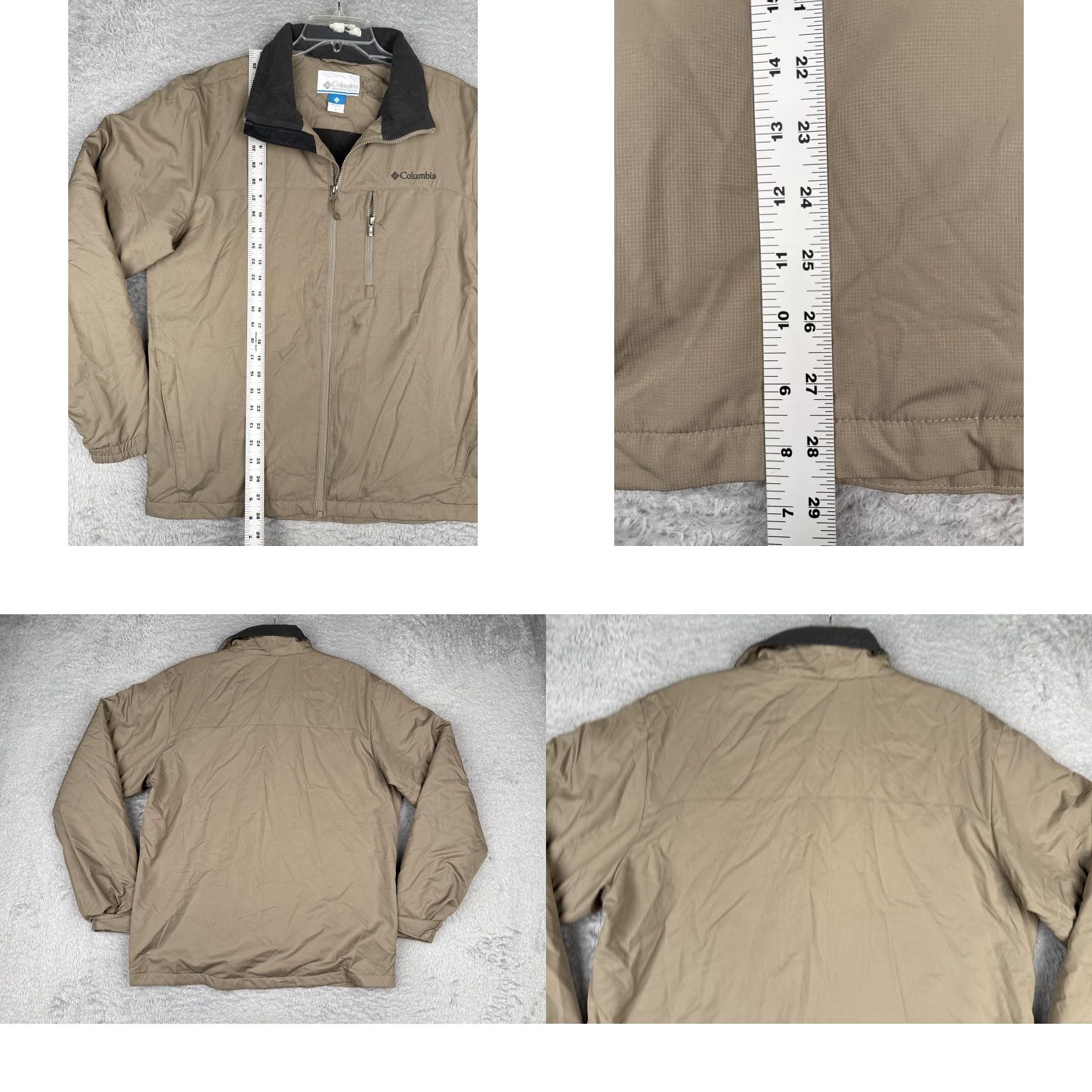 Vintage Columbia Jacket Mens M Beige Fleece Full Zip Windbreaker Outdoor Casual Hiking Walking Outdoor Windbreaker Mens Beige Jacket Size US M / EU 48-50 / 2 - 9 Thumbnail