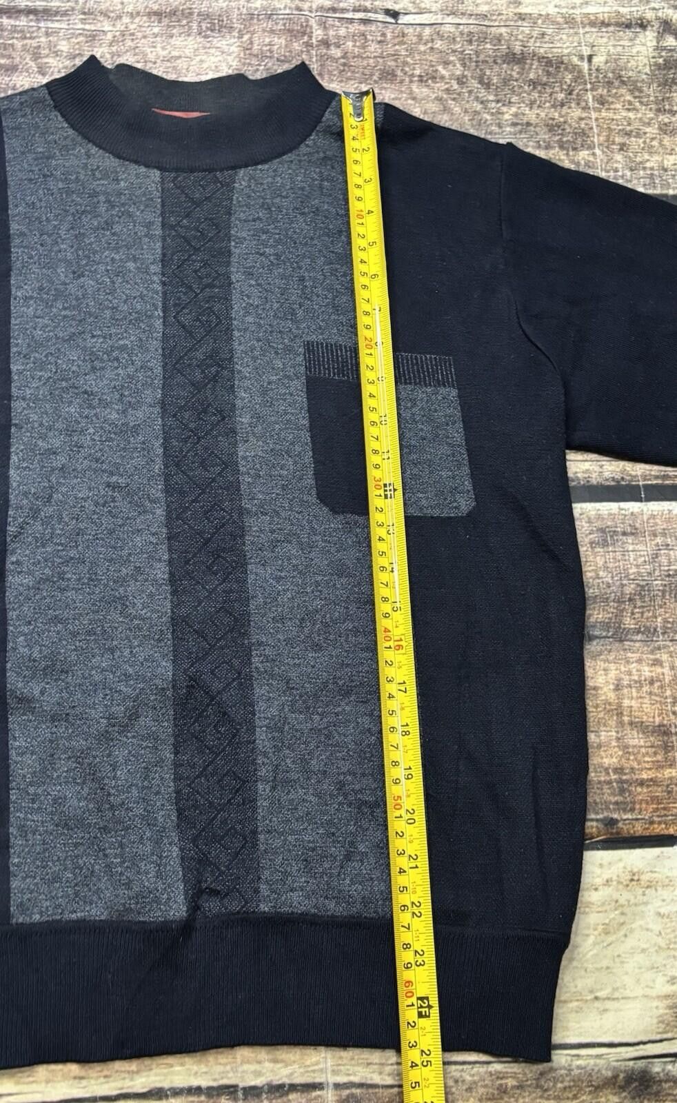 Other HJLRT Sweater Mens Medium Colorblock Wool Blend Navy Size US M / EU 48-50 / 2 - 8 Thumbnail