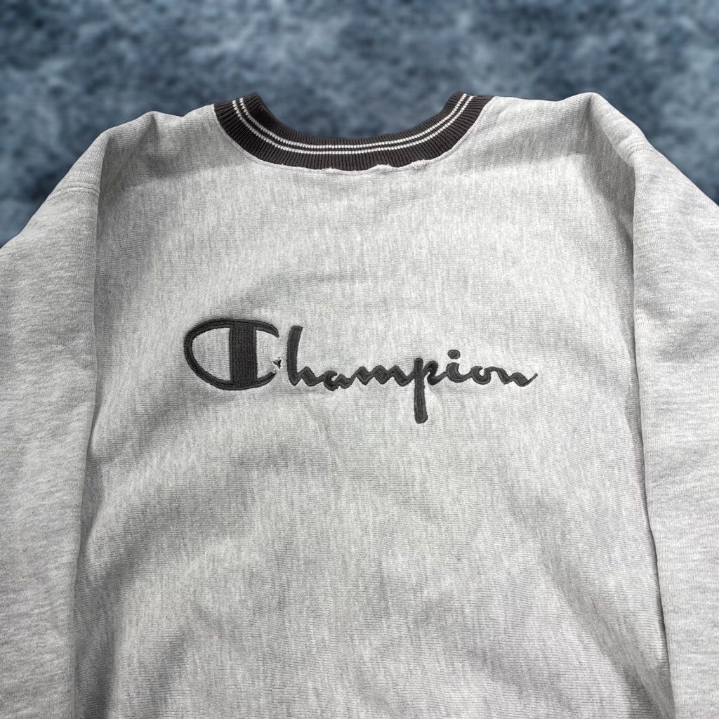 Champion VINTAGE Champion Sweatshirt Mens XL Distressed Gray Reverse Weave Crewneck 90s Size US XL / EU 56 / 4 - 1 Thumbnail