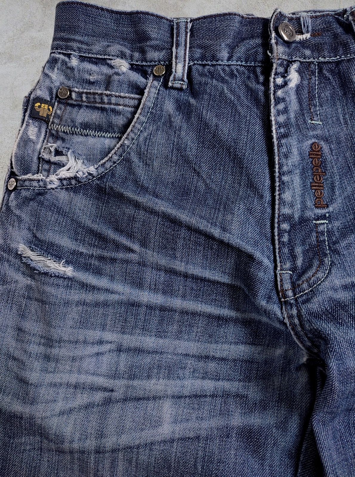 Pelle Pelle Y2K Pelle Pelle Straight Fit Distressed Denim Jeans Size US 30 / EU 46 - 8 Thumbnail
