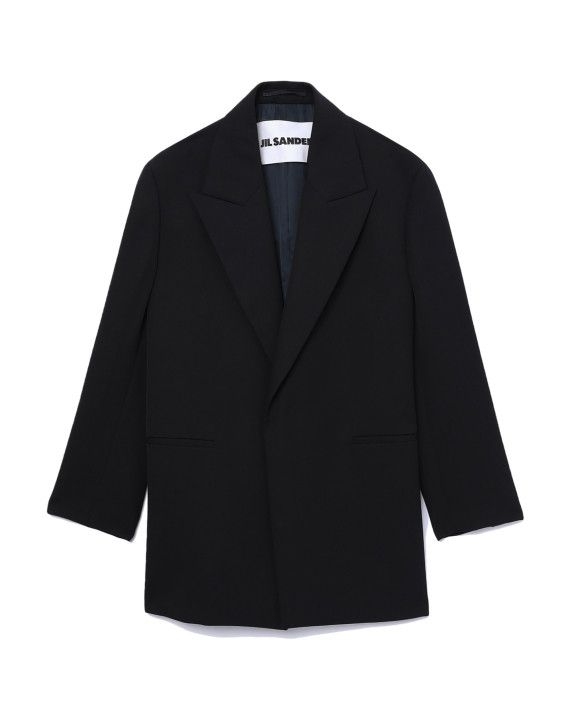 Jil Sander o1y1124 Single-Breasted Wool Blazer in Black Size US S / EU 44-46 / 1 - 1 Thumbnail