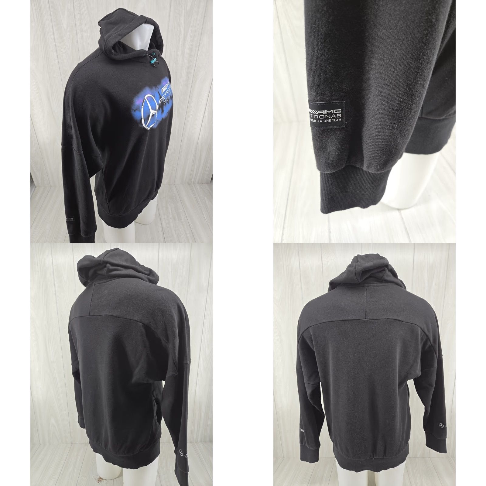Puma PUMA MERCEDES AMG Petronas Formula One Hoodie Sweatshirt Mens SMALL Black Logo Pullover Hooded Sweatshirt Mens Short Sleeve? Size US S / EU 44-46 / 1 - 8 Thumbnail