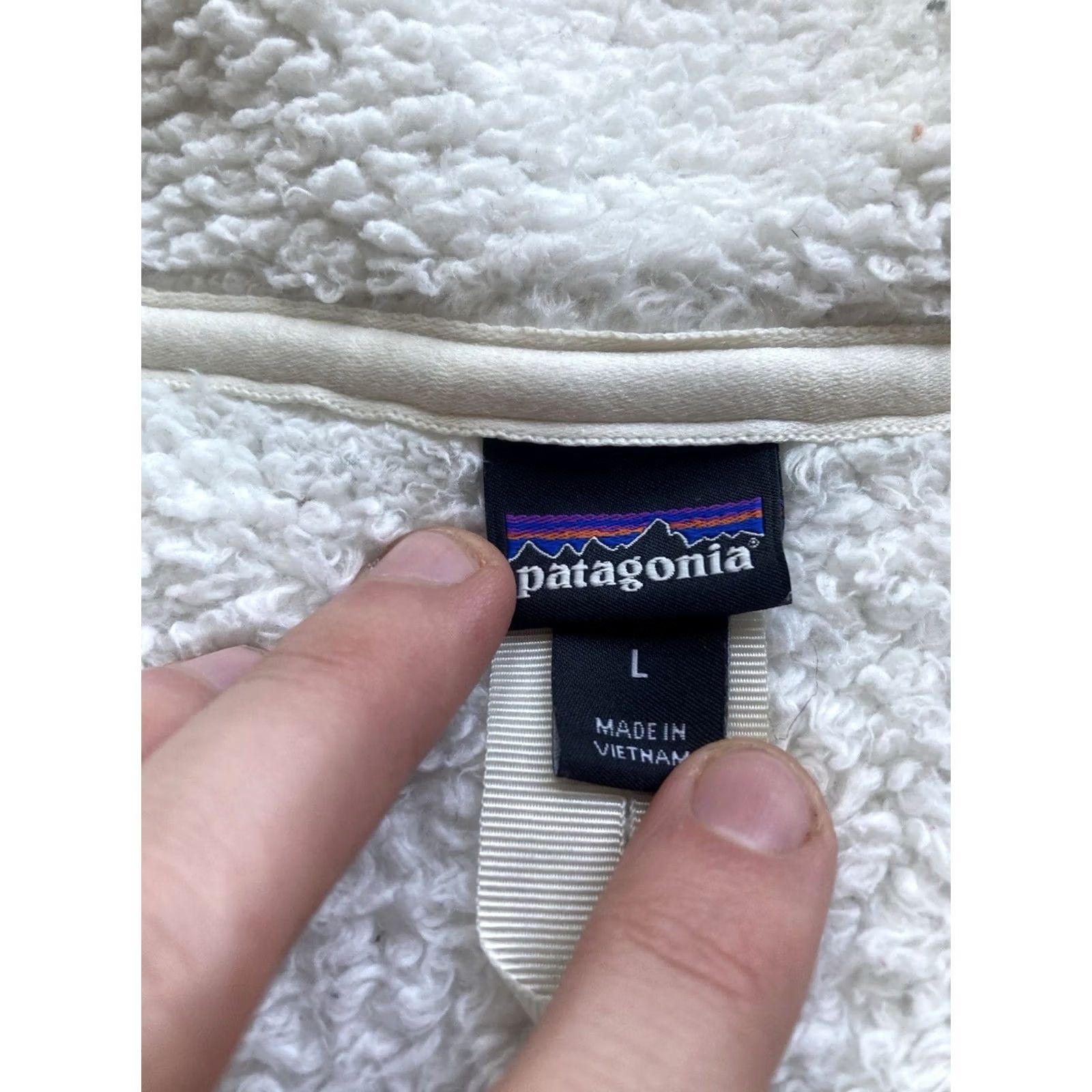 Patagonia Patagonia Fleece Pullover Sweater 1/4 Zip Womens Large White Logo Zipper Mock Neck Regular Size L Size L / US 10 / IT 46 - 6 Thumbnail
