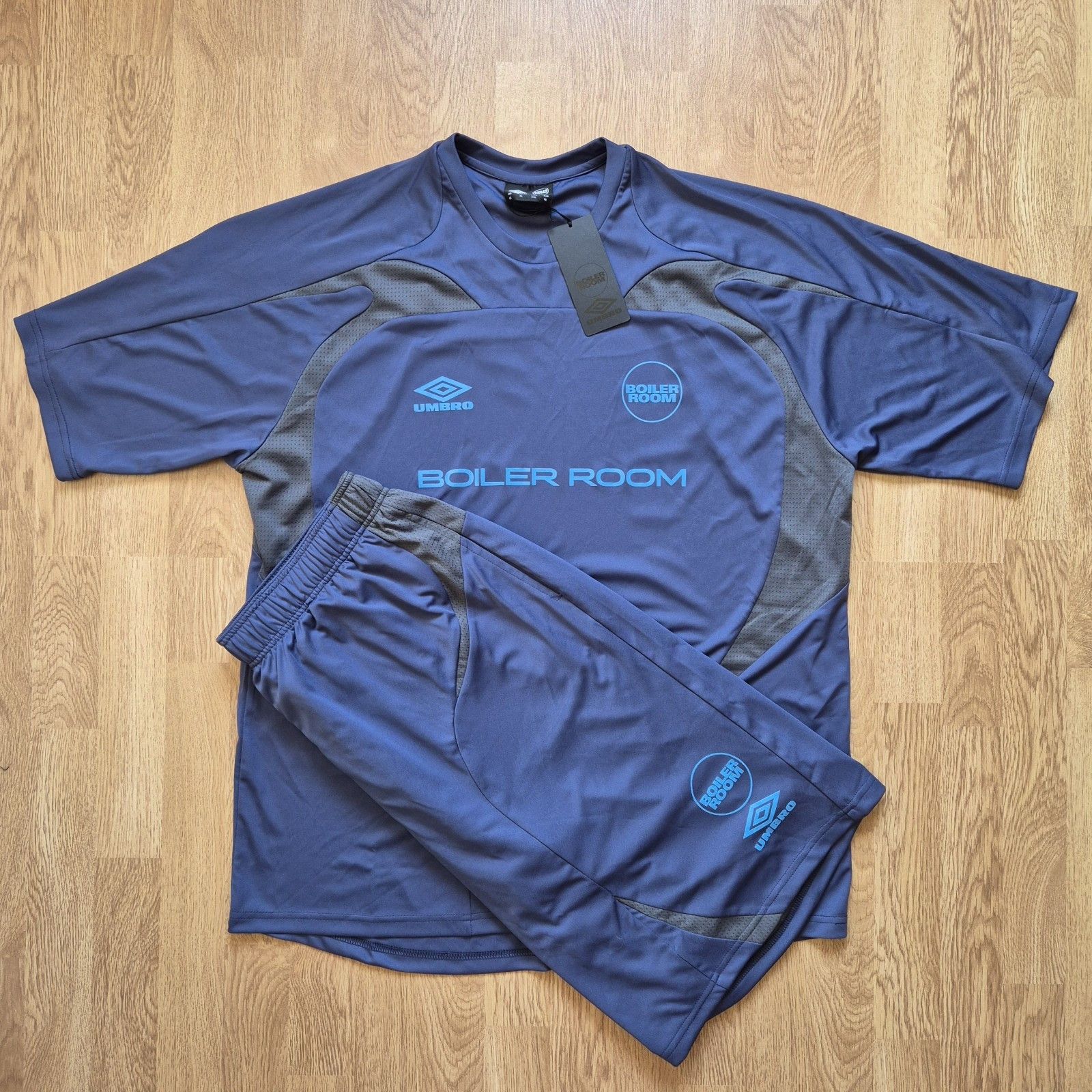Umbro x Boiler Room Football Jersey + Shorts Set Blue