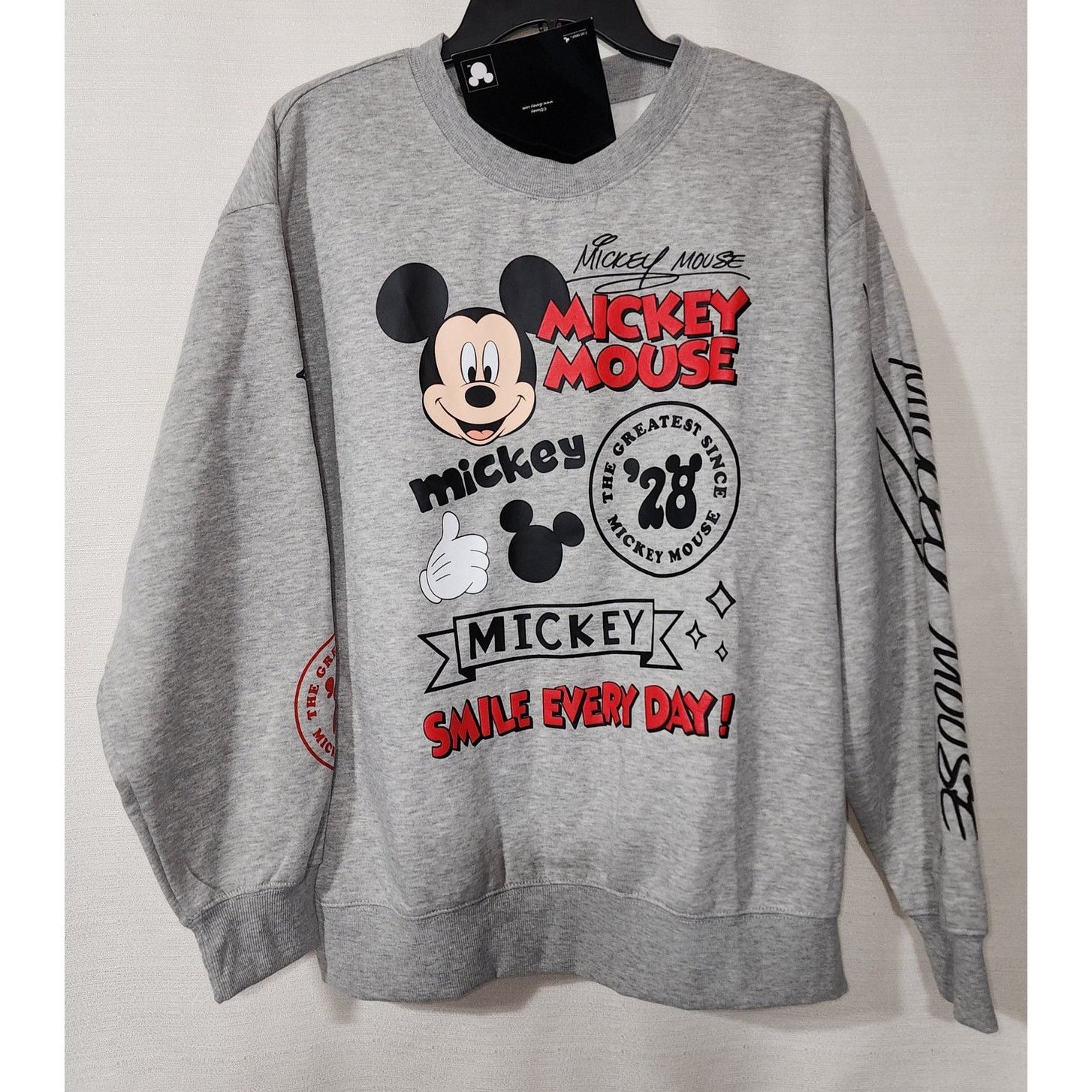 Disney Mickey mouse ''Smile every day! ''sweatshirt men's XL Size XL / US 12-14 / IT 48-50 - 1 Thumbnail