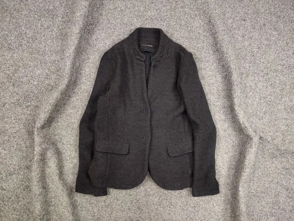 Hannes Roether Design Dark Gray Wool Womens Blazer