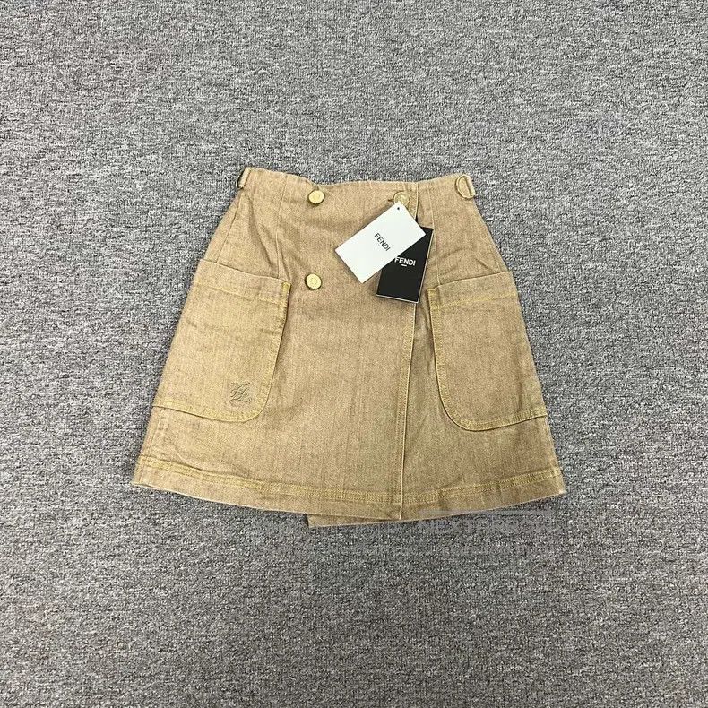 Fendi Fendi Embroidered Letter Logo High Waisted Skirt Size 25" / US 0 / IT 36 - 1 Thumbnail
