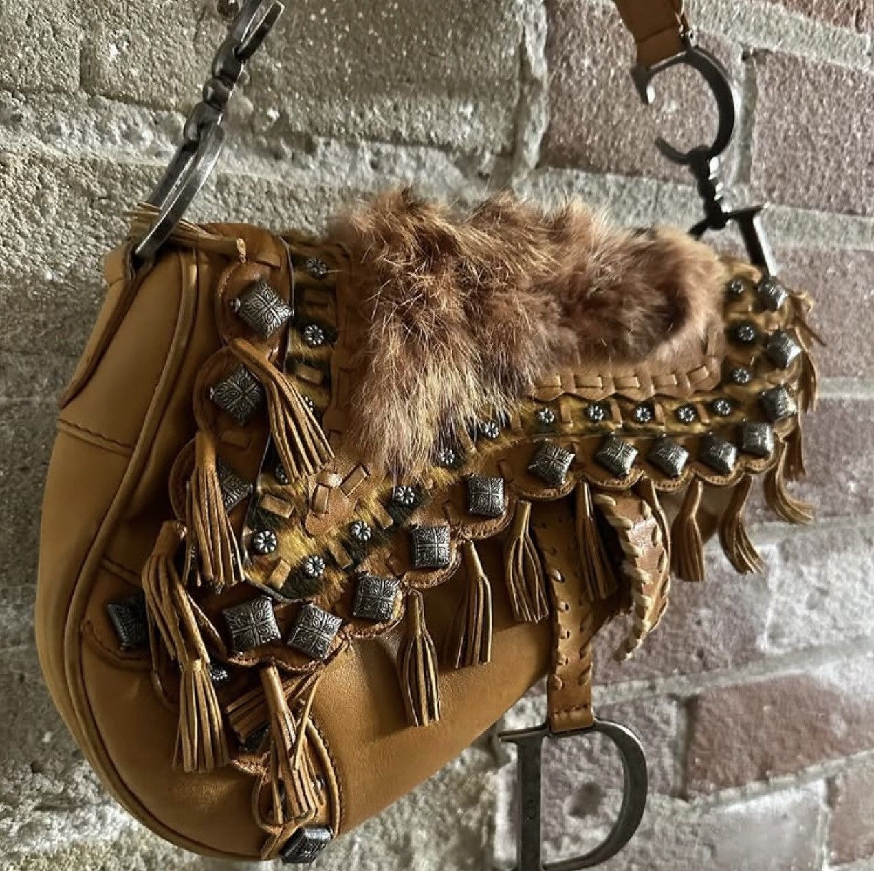 Dior Dior John Galliano Limited Edition Leopard Fur Saddle Bag Size ONE SIZE - 2 Thumbnail