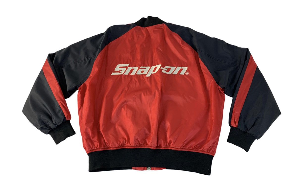 Vintage Hype Snap-On Bomber Quilted Jacket Embroidery Logo Design Size US XL / EU 56 / 4 - 1 Thumbnail