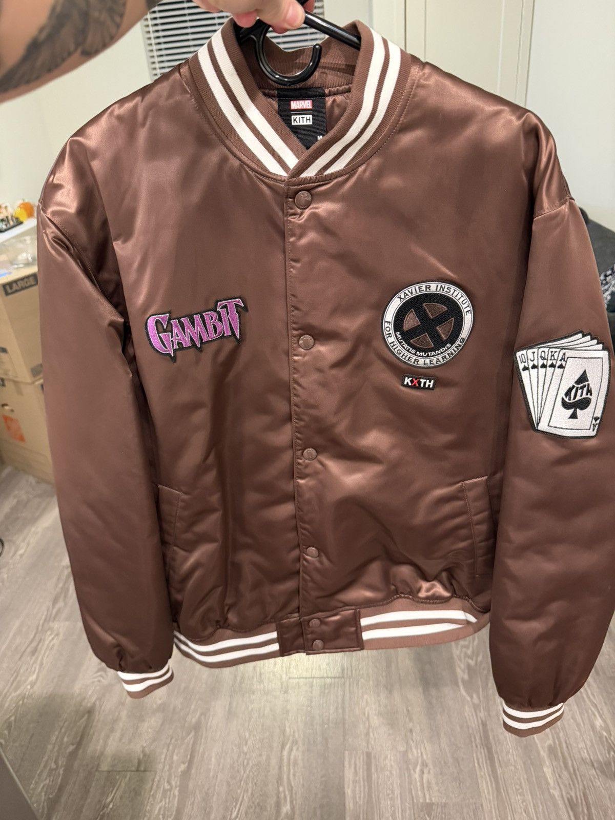 Kith Kith X Marvel X-Men Gambit Satin Bomber Jacket Size US M / EU 48-50 / 2 - 1 Thumbnail