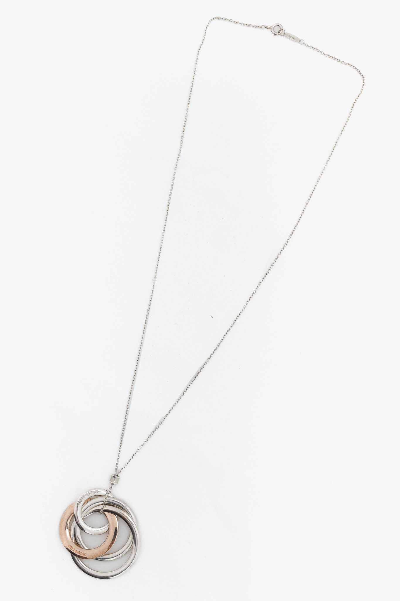 Tiffany & Co. Tiffany & Co. Interlocking Circles Silver & Rubedo Necklace Size ONE SIZE - 1 Thumbnail