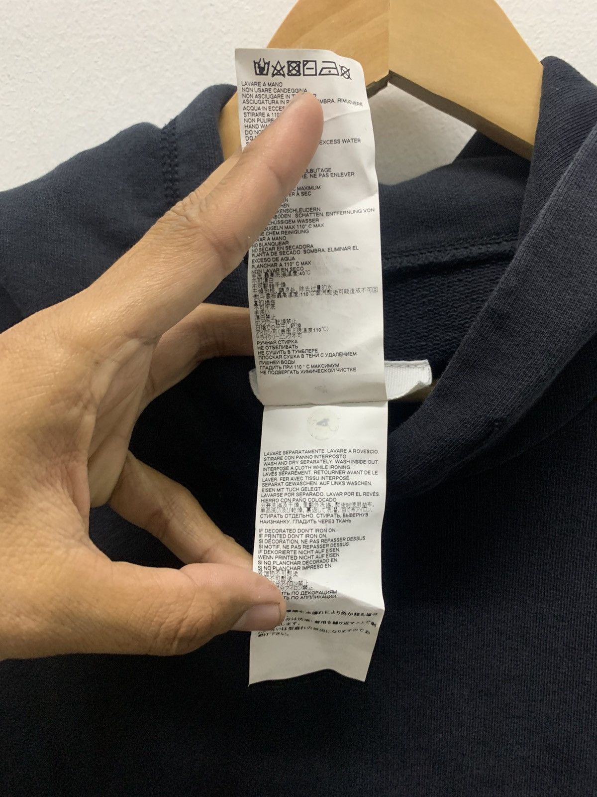 Maison Margiela MM6 Maison Margiela Black Logo Hoodie Size L / US 10 / IT 46 - 7 Thumbnail