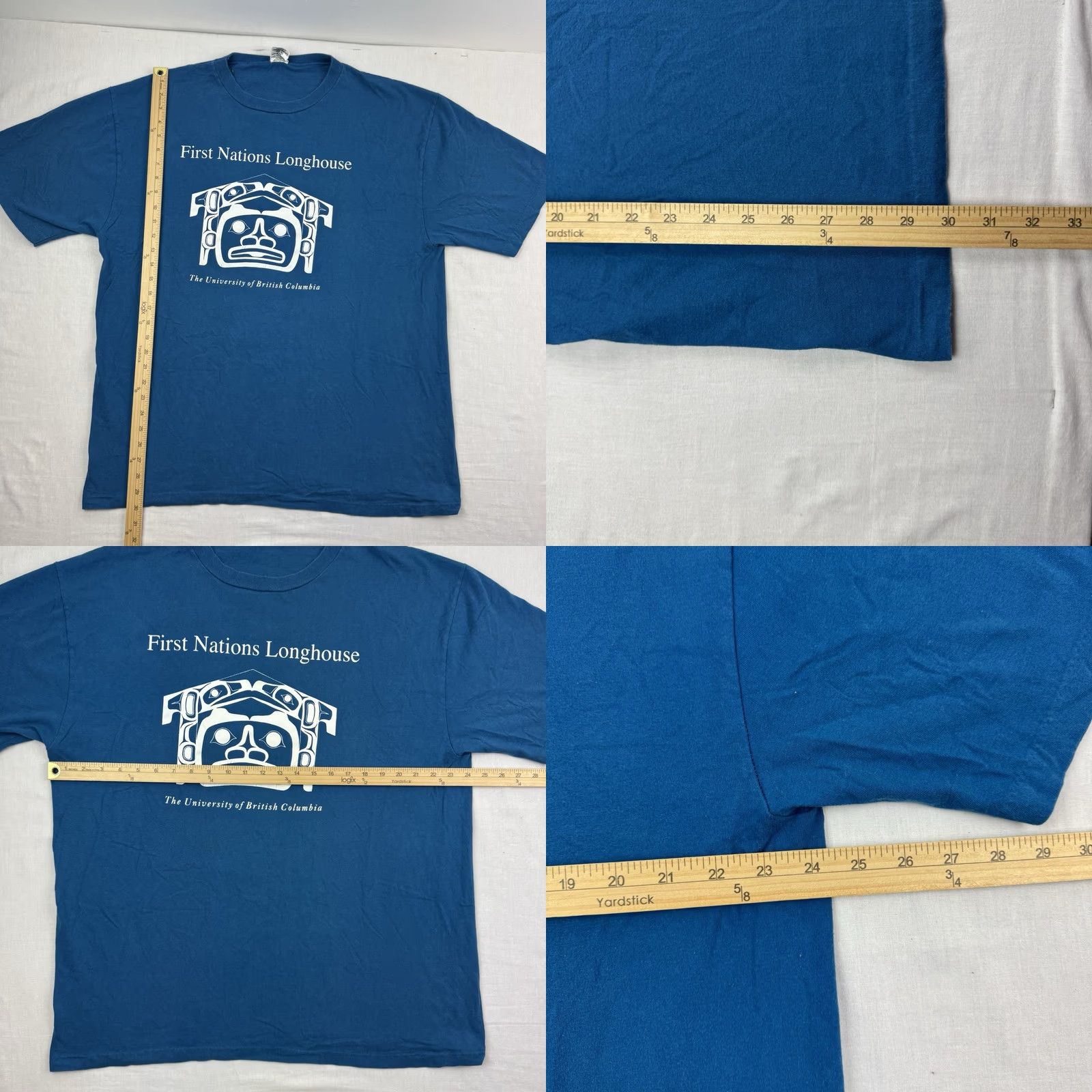 Vintage VINTAGE Waves University T-Shirt Adult XL Blue Cotton Crew Neck Short Sleeve 90s University Mens Size US XL / EU 56 / 4 - 8 Thumbnail