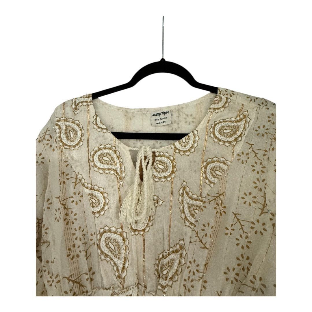 Other Ashley Taylor Boho Cream Tassel Dress OS Fits S-L Size ONE SIZE - 5 Thumbnail