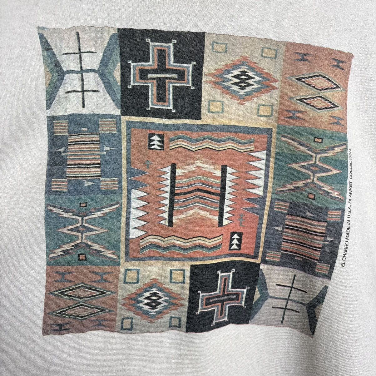 Vintage Vintage 90s Blanket Art El Charro USA Graphic T-Shirt Size US L / EU 52-54 / 3 - 2 Thumbnail
