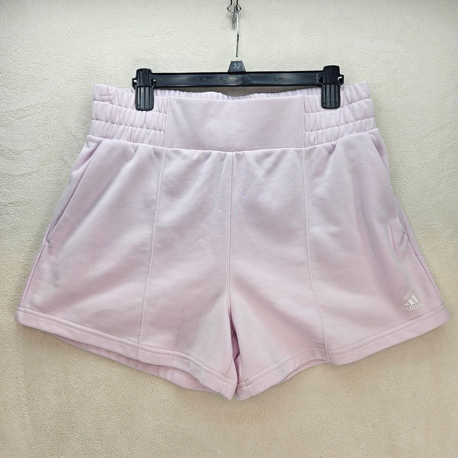 Adidas ADIDAS WOMEN'S XL HYPERGLAM FRENCH TERRY SHORTS VIOLET NWT Size 35" - 1 Thumbnail