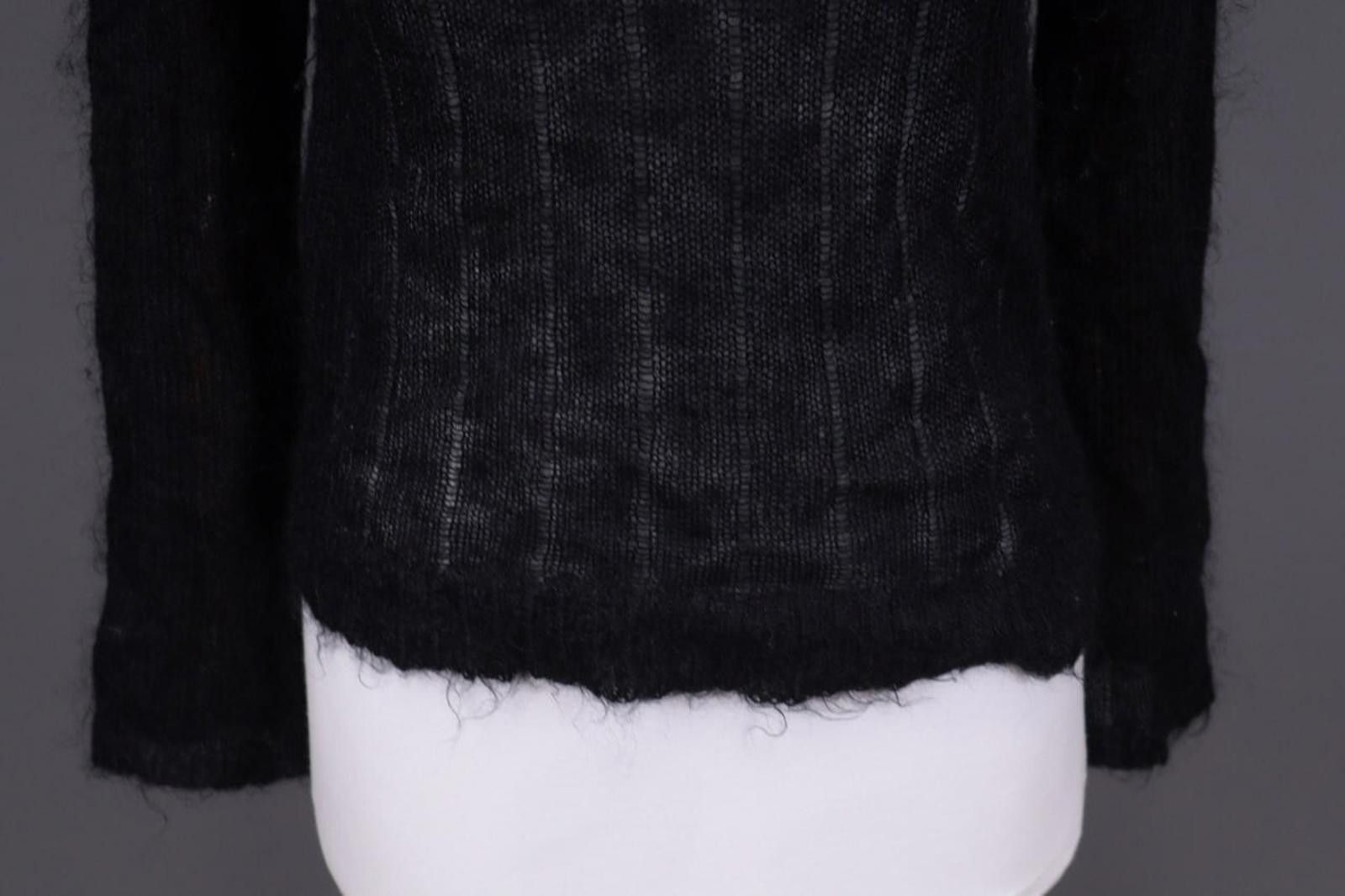 BILLTORNADE Bill Tornade Black Mesh Turtle Neck Knit Sweater Size S Size S / US 4 / IT 40 - 4 Thumbnail