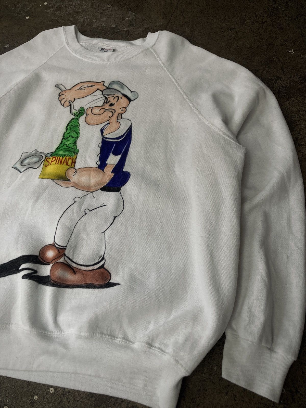 Lee × Vintage Vintage 90s Popeye Air Brushed Crewneck Size US XL / EU 56 / 4 - 3 Thumbnail