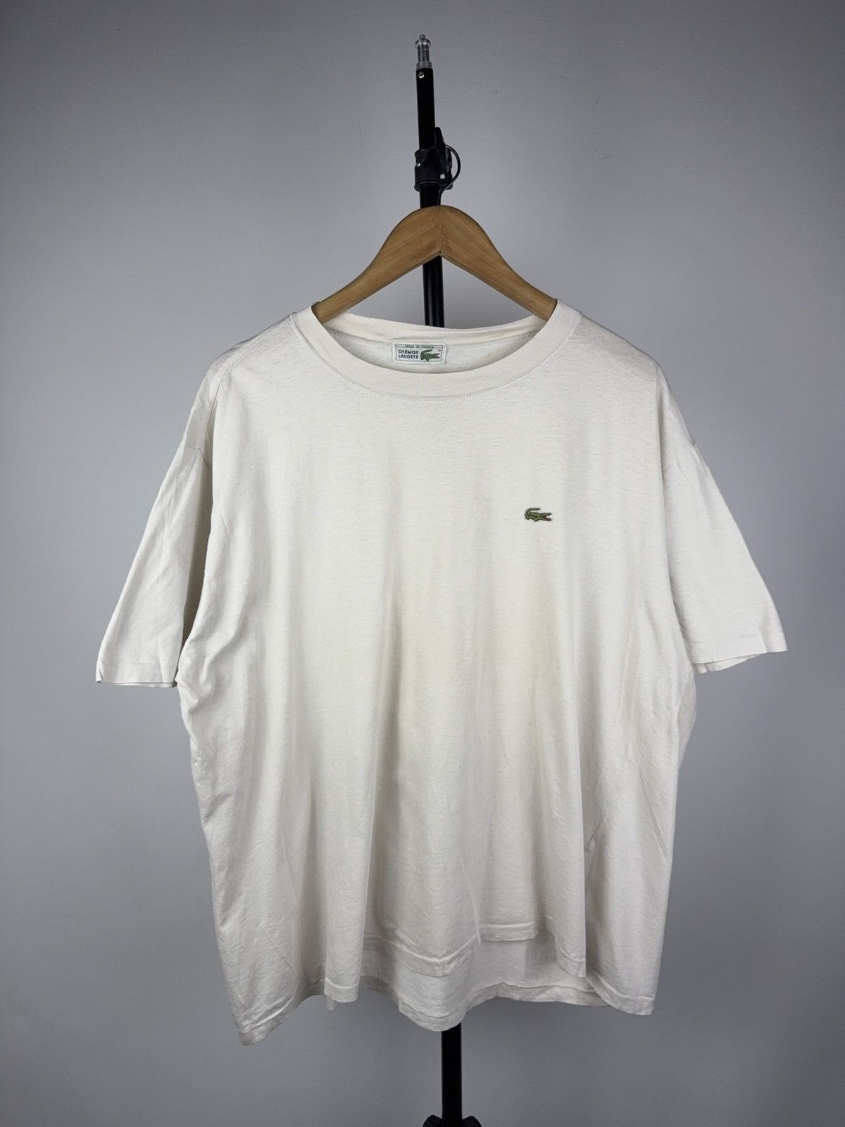 Lacoste Vintage 80s Retro Basic Lacoste France Single Stitch Tee Size US L / EU 52-54 / 3 - 1 Thumbnail
