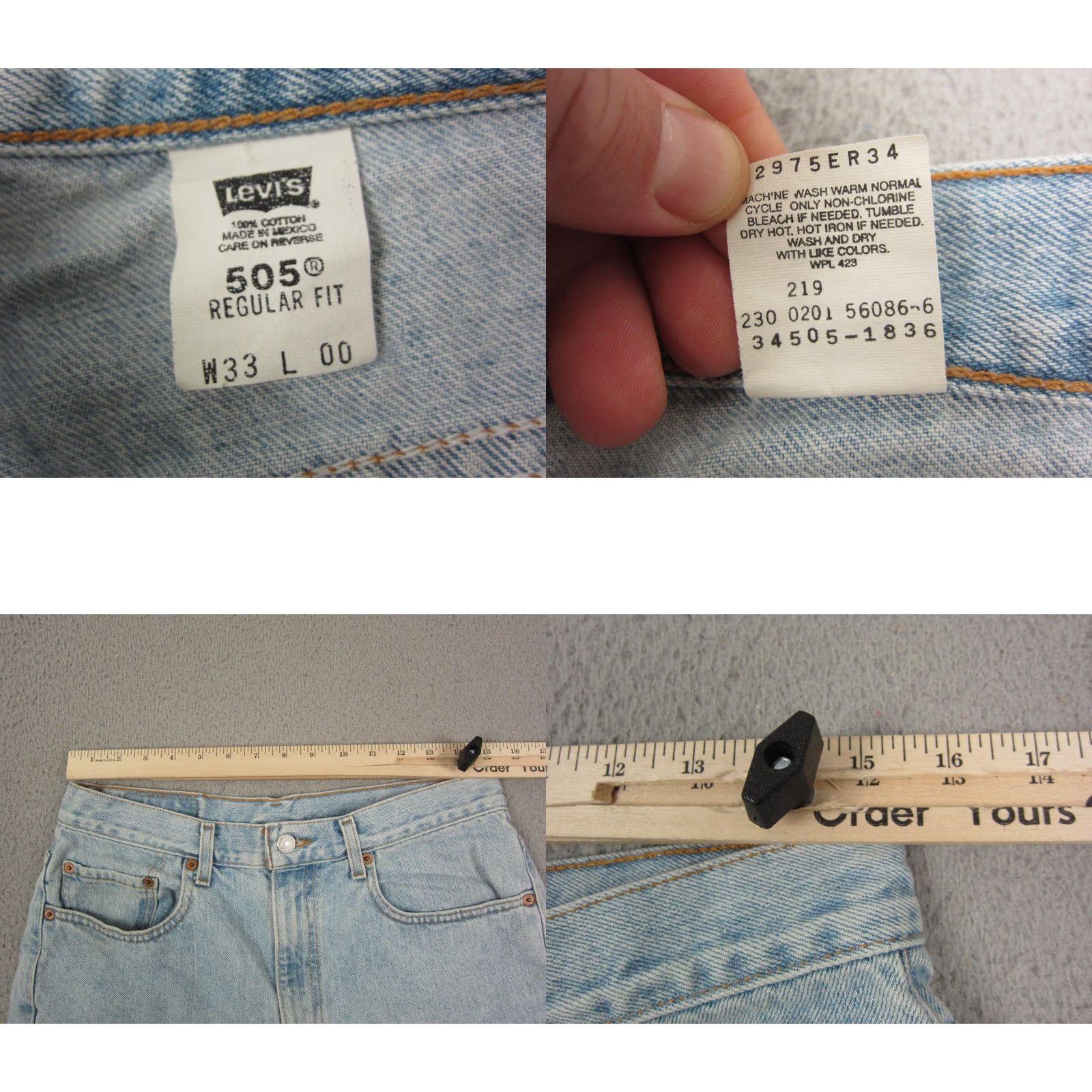 Levi's VINTAGE Levi's Shorts Mens 33 Blue Denim 90s Jeans Jorts Regular Fit Size US 33 - 8 Thumbnail