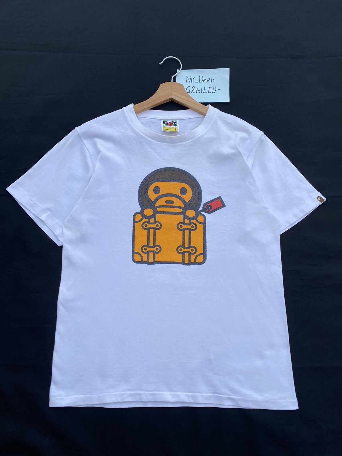 Bape Rare!! A BATHING APE Baby Milo White T-shirts Size US S / EU 44-46 / 1 - 5 Thumbnail