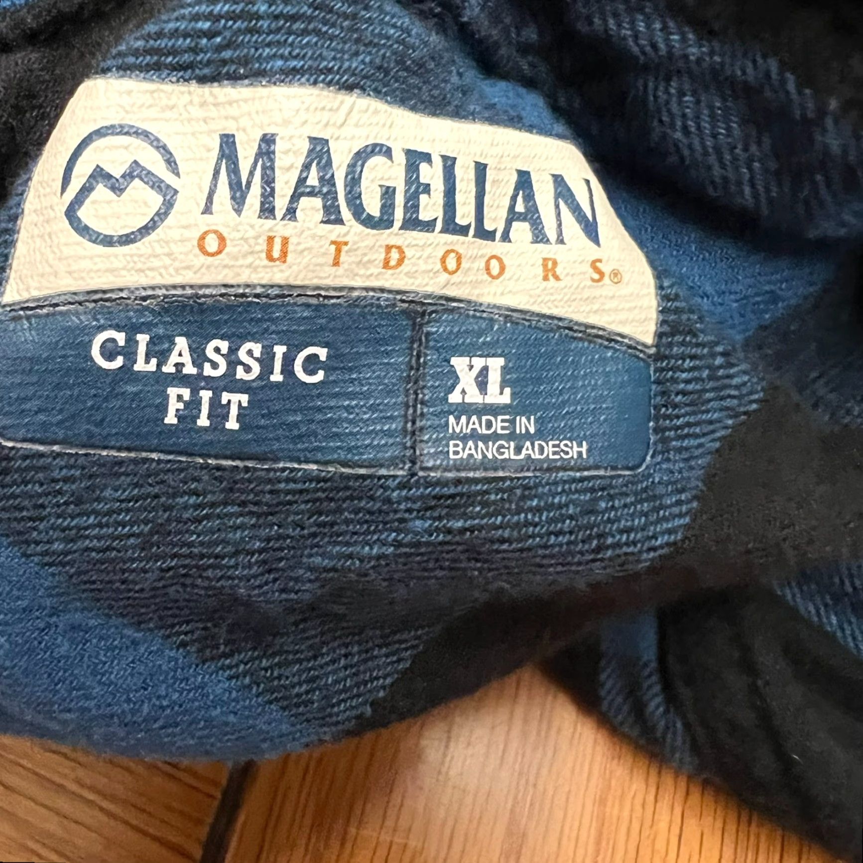 Vintage Magellan Button-Up Shirt Mens XL Blue Plaid Flannel Cotton Casual Travel Workwear Button-Down Collar Pocketed All Seasons Vintage: No Size US XL / EU 56 / 4 - 4 Thumbnail
