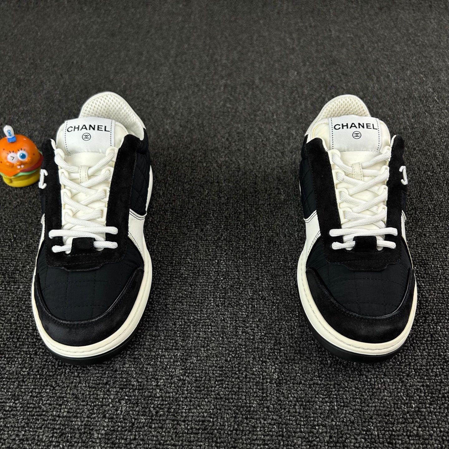 Chanel Chanel Black Suede CC Logo Sneakers 37 Size US 6.5 / IT 36.5 - 2 Thumbnail