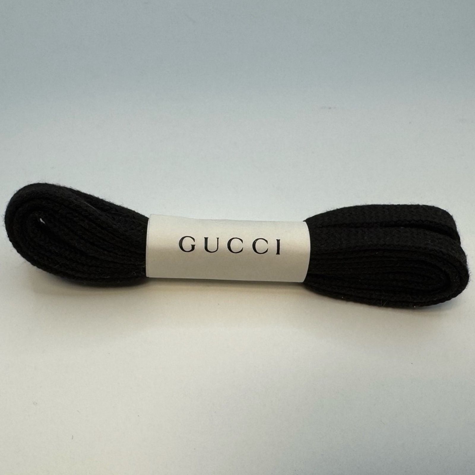 Gucci Gucci Black Flat Shoelaces Replacement Laces – New Size US 7 / IT 37 - 1 Thumbnail