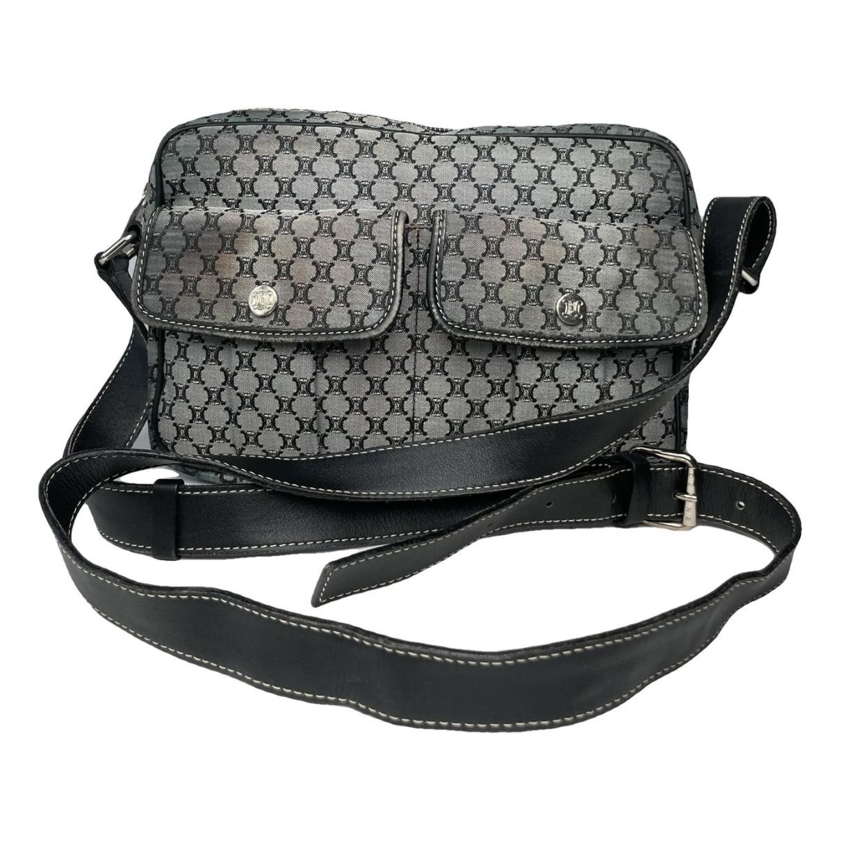 Celine Triomphe Black Cotton Handbag Size ONE SIZE - 1 Thumbnail