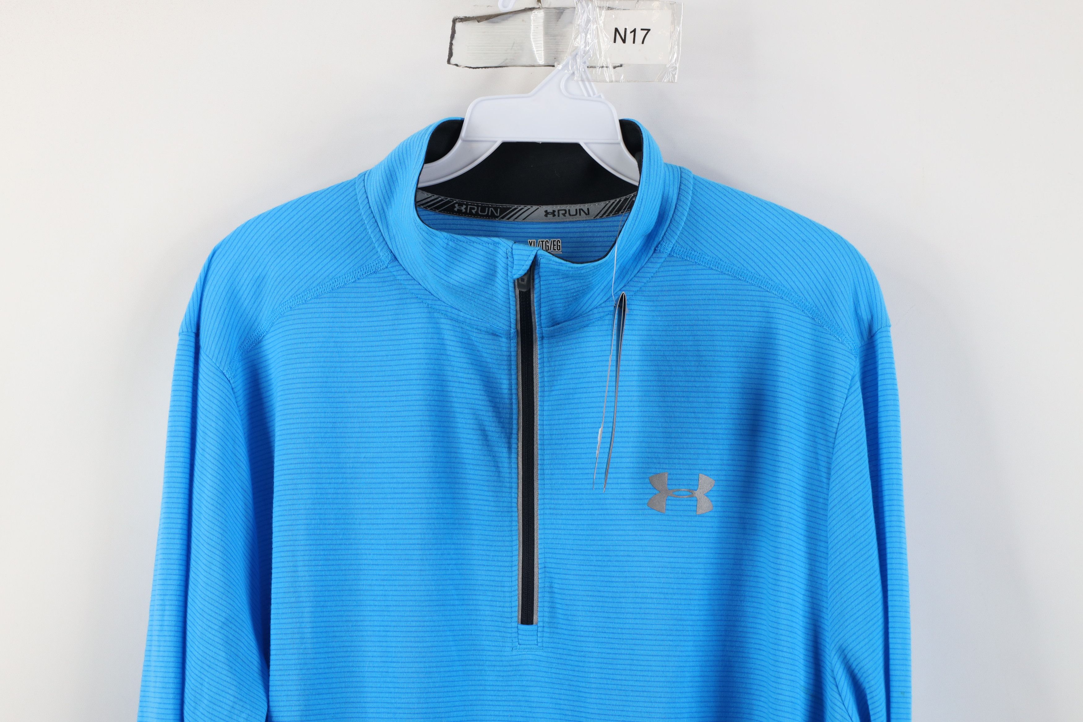 Under Armour New Under Armour Striped Running Pullover Jacket Top Blue Size US XL / EU 56 / 4 - 2 Thumbnail