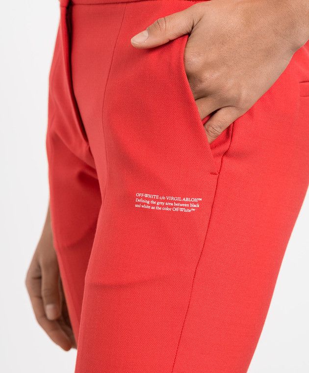 Off-White o1y1225 Sweatpant in Tomato Red Size 27" / US 4 / IT 40 - 3 Thumbnail