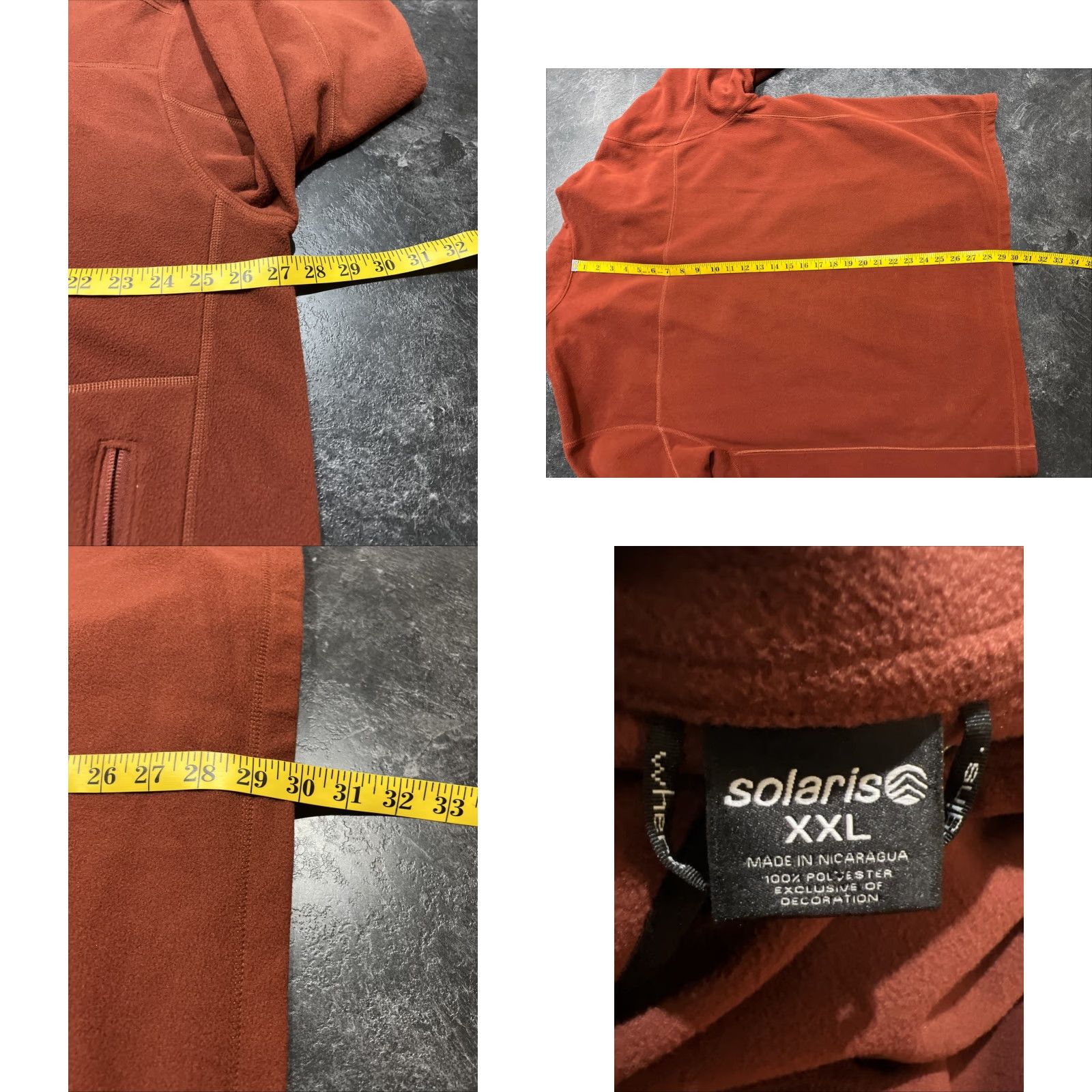 Vintage VINTAGE Solaris Jacket Men 2XL Fleece Red Brown Polyester Size US XXL / EU 58 / 5 - 8 Thumbnail